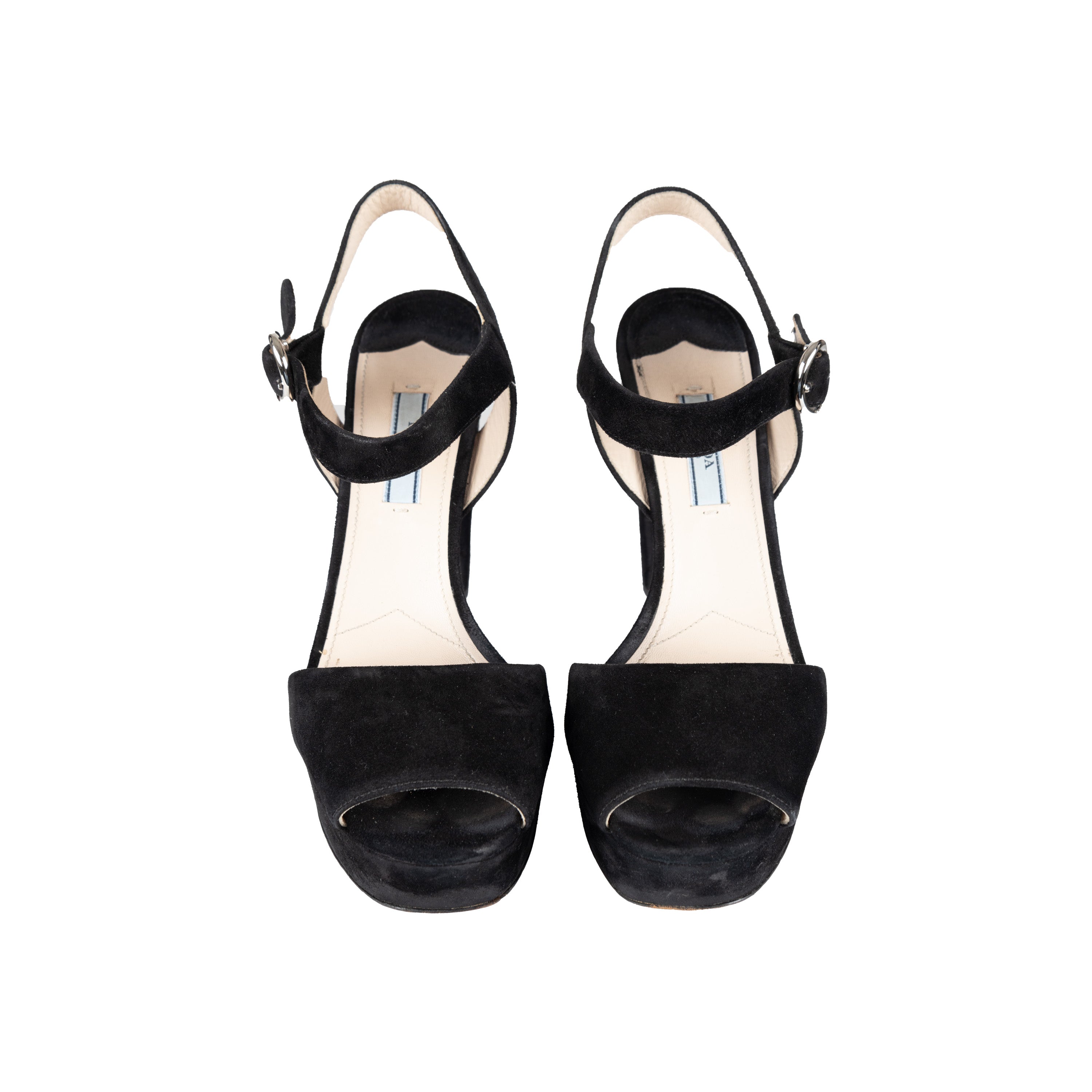 Women's Prada Suede Open-toe Heels - '10s