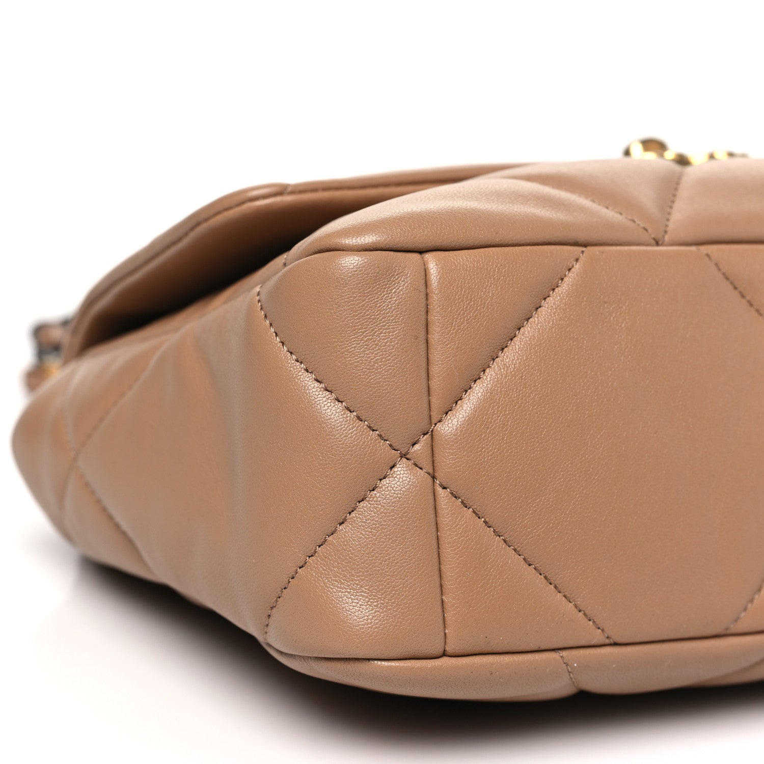 Lambskin Quilted Medium Chanel 19 Flap Brown
