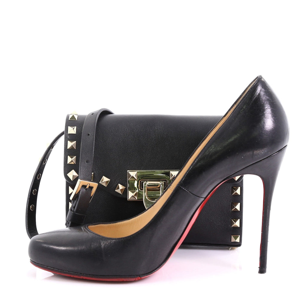 Rockstud Flip Lock Flap Bag Leather Mini