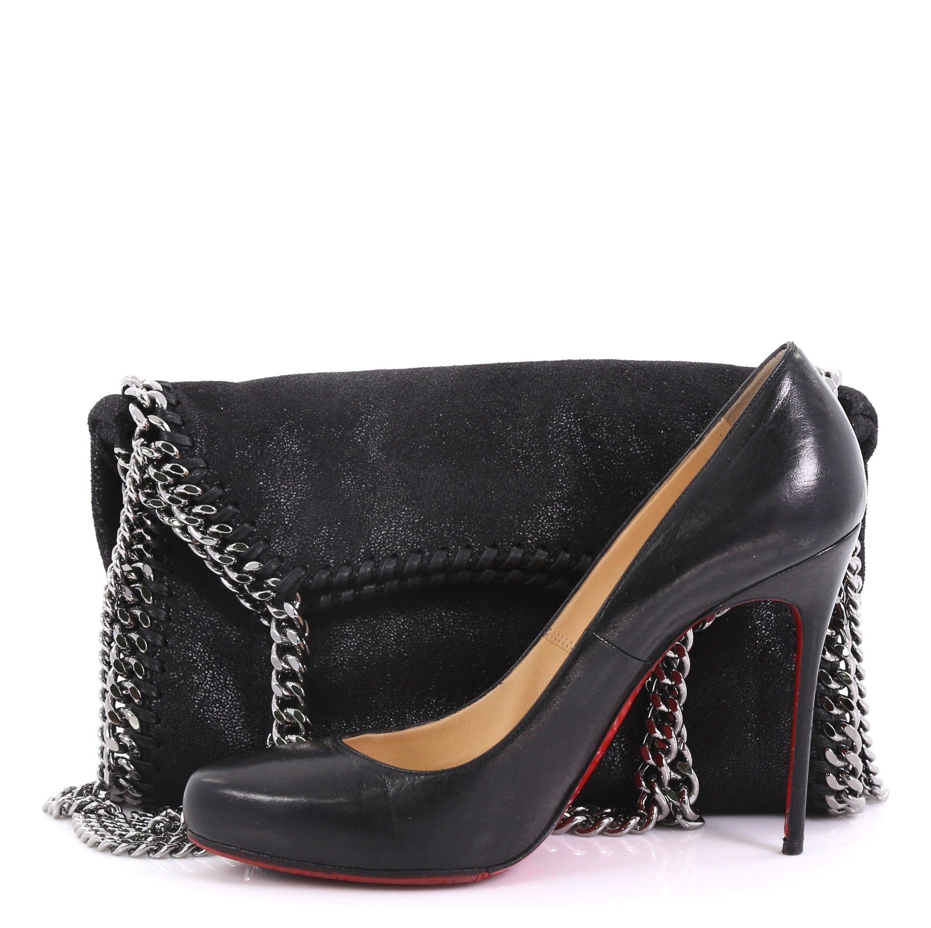 Falabella Fold Over Crossbody Bag Shaggy Deer Mini