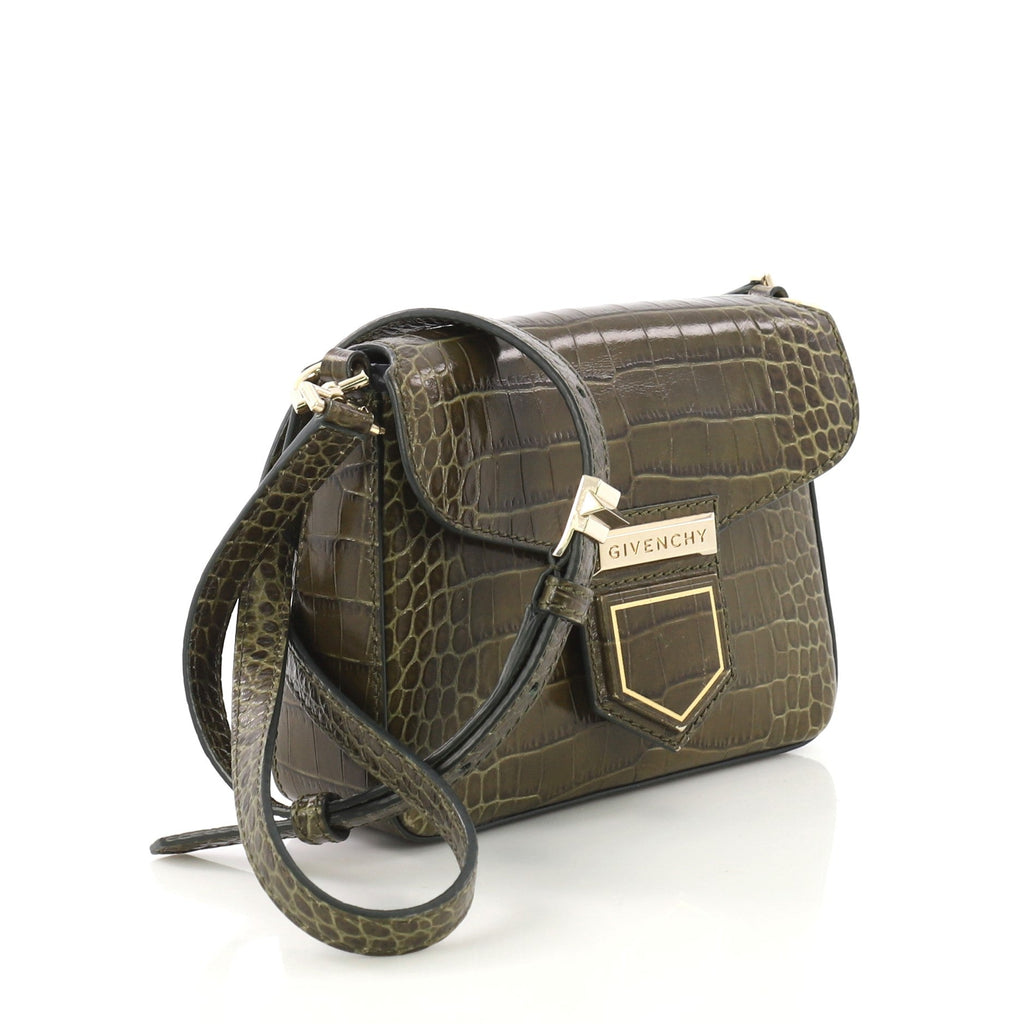 Nobile Crossbody Bag Crocodile Embossed Leather Mini