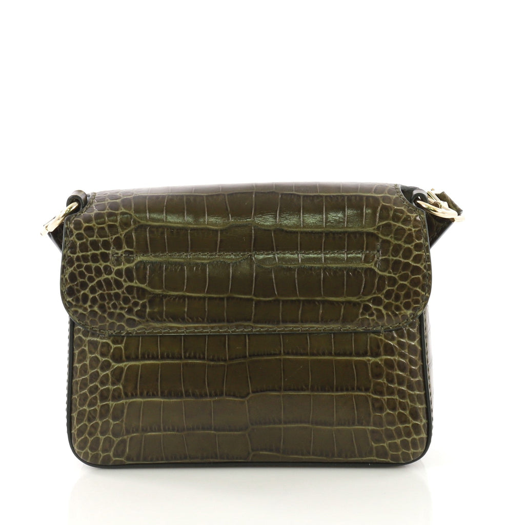 Nobile Crossbody Bag Crocodile Embossed Leather Mini