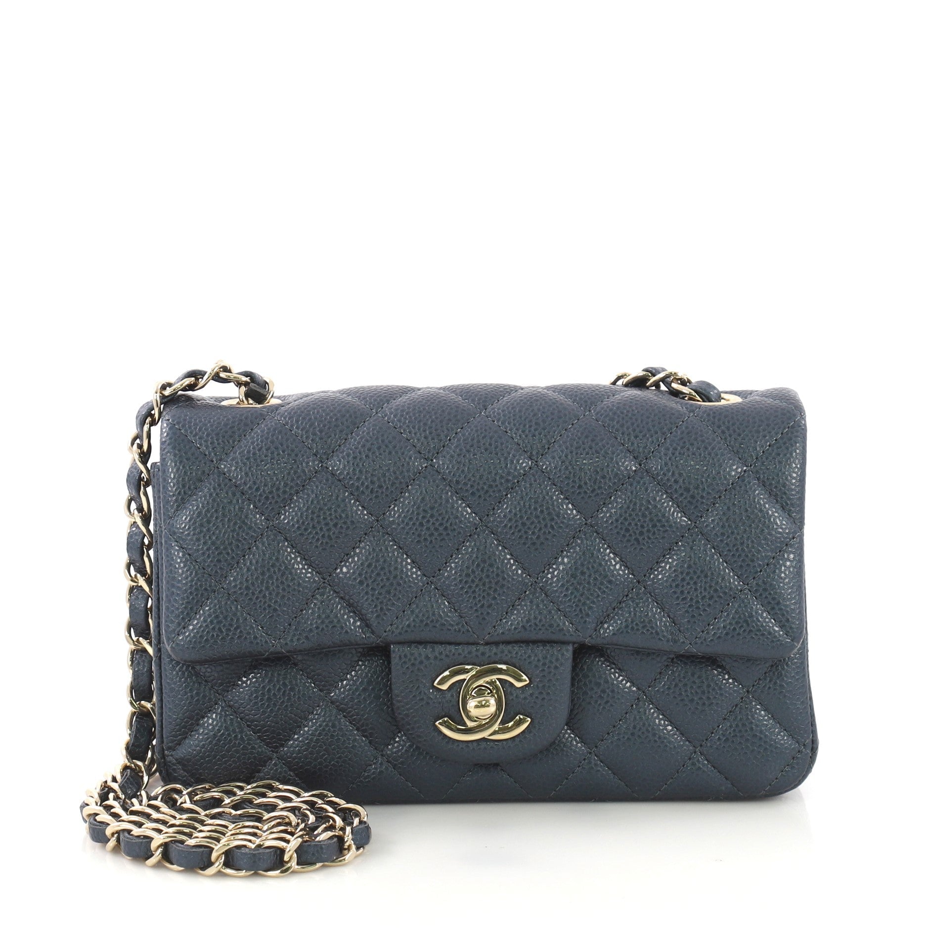 Classic Single Flap Bag Quilted Caviar Mini