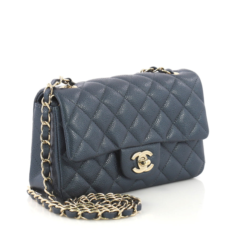 Classic Single Flap Bag Quilted Caviar Mini