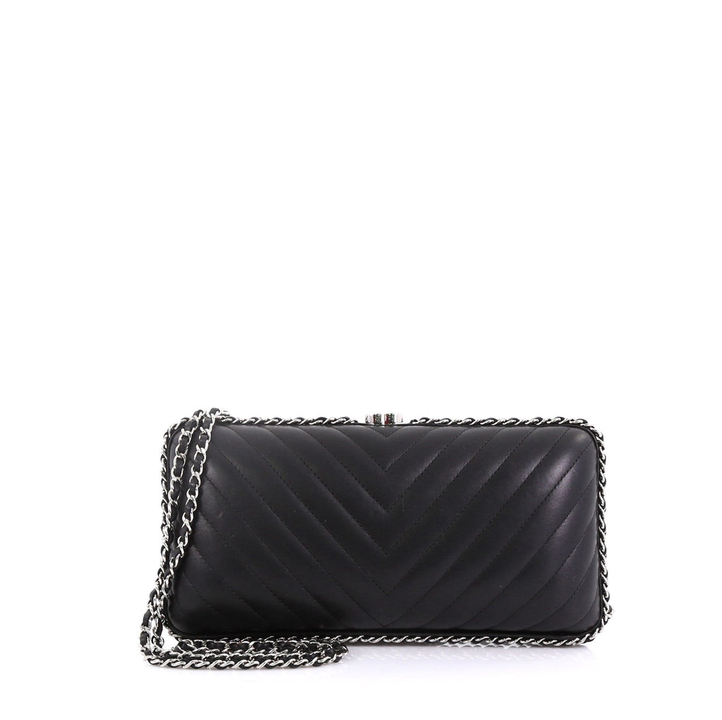 Chain Around Clutch Chevron Lambskin Small