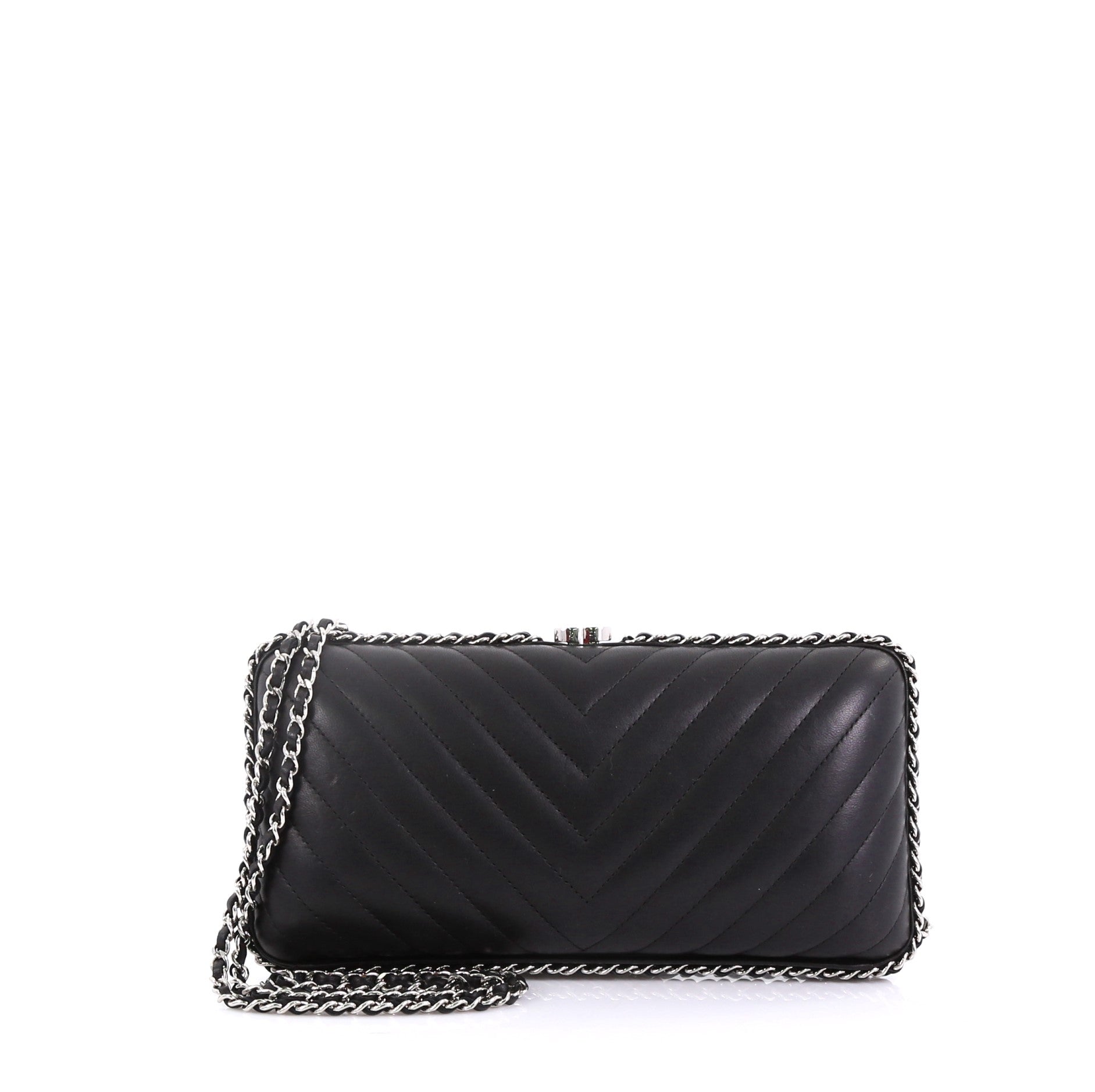 Chain Around Clutch Chevron Lambskin Small