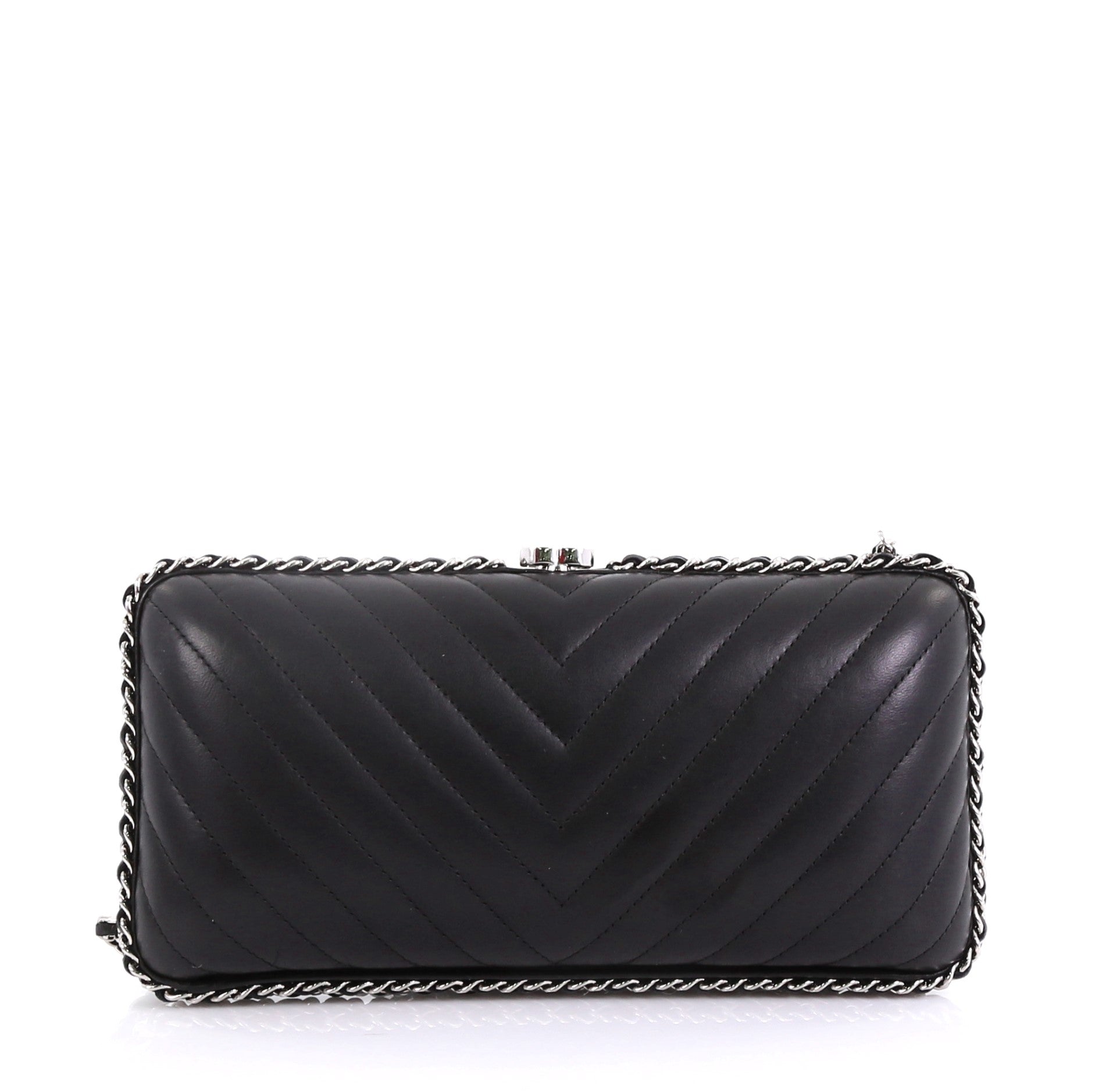 Chain Around Clutch Chevron Lambskin Small
