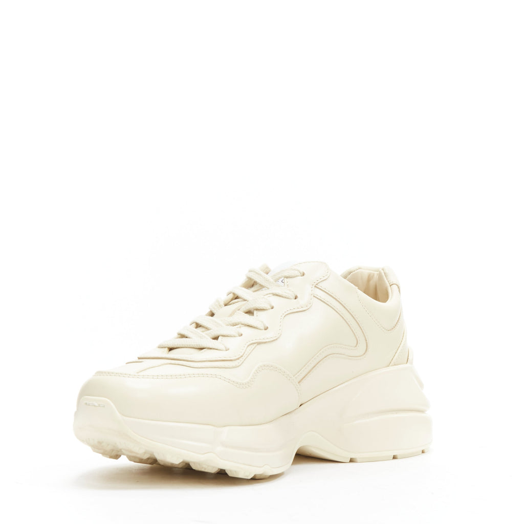 Women's Gucci Rhyton tiger print leather panelled chunky dad sneakers