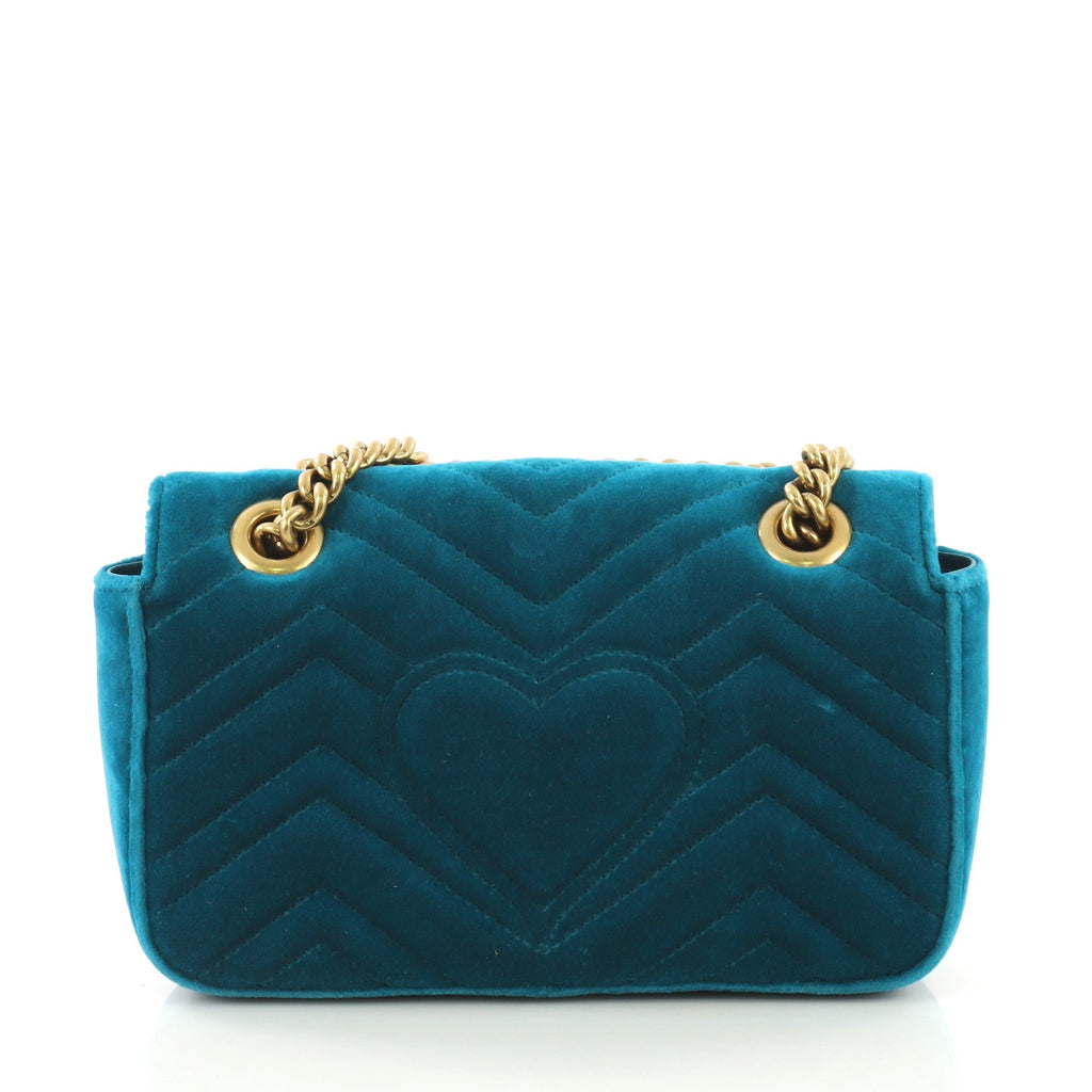GG Marmont Flap Bag Matelasse Velvet Mini