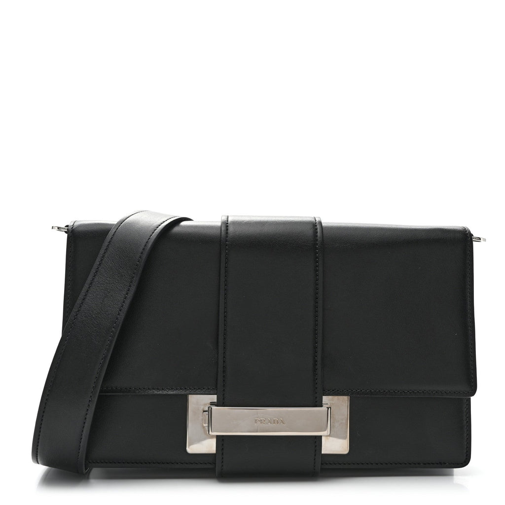 City Calfskin Ribbon Bag Black