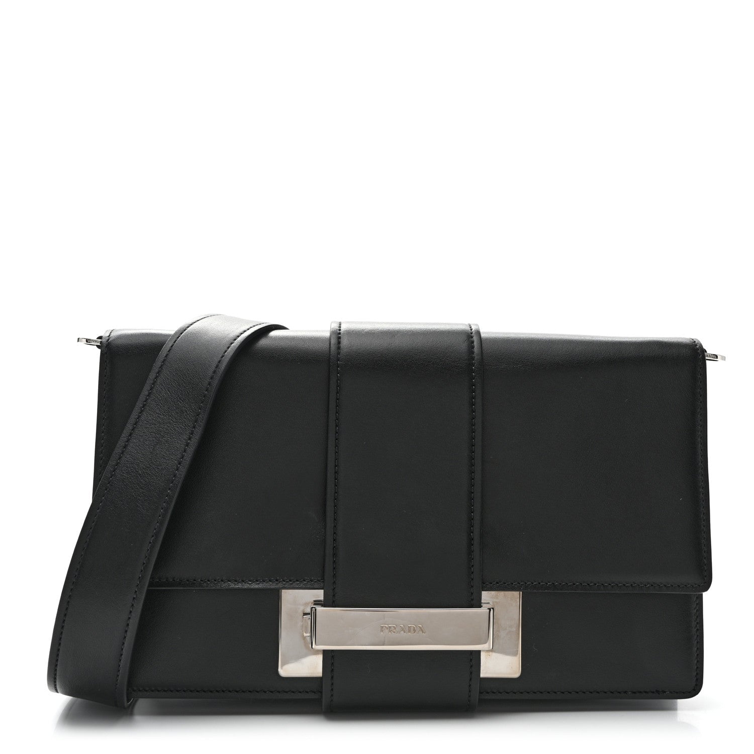 City Calfskin Ribbon Bag Black