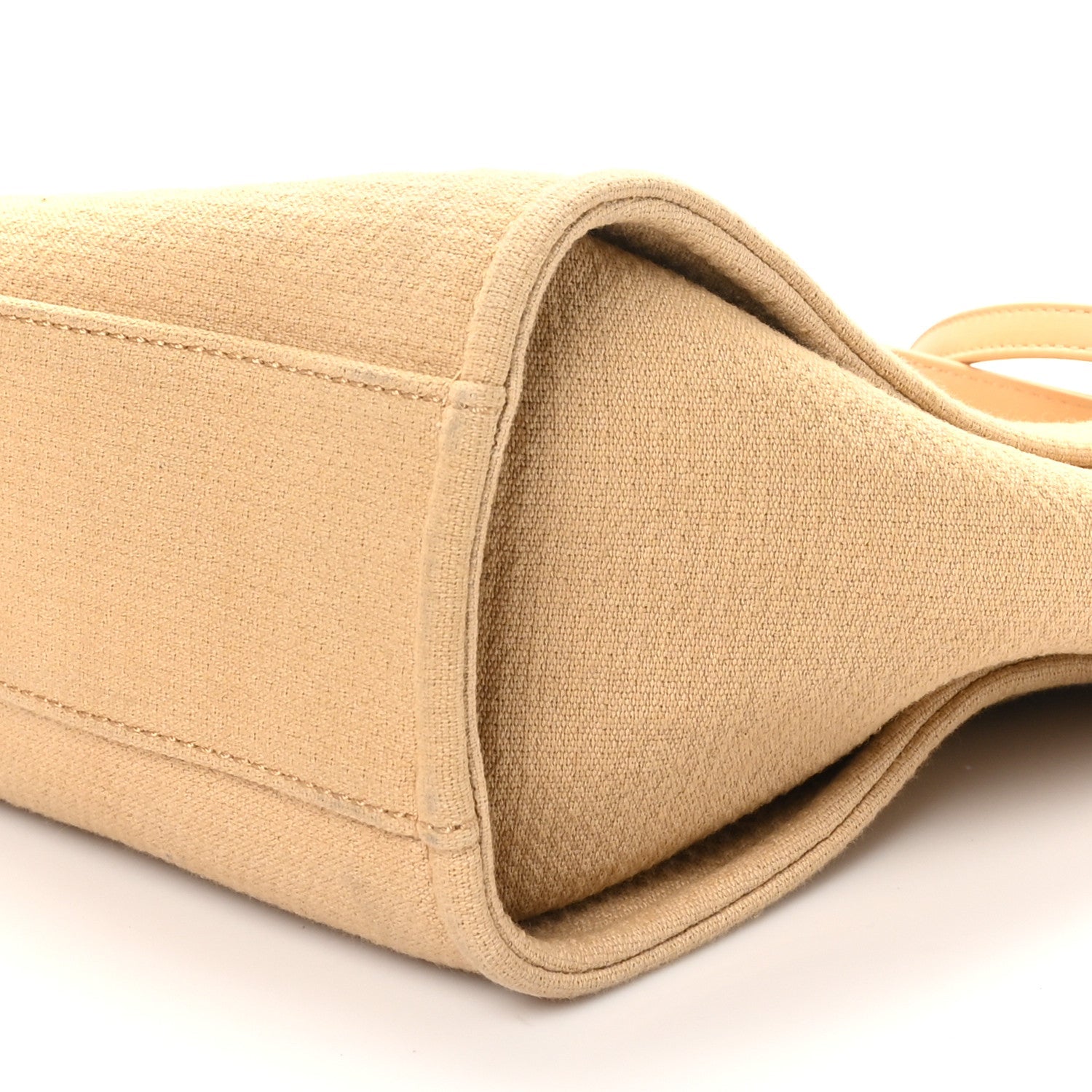 Mixed Fibers Small Deauville Tote Beige