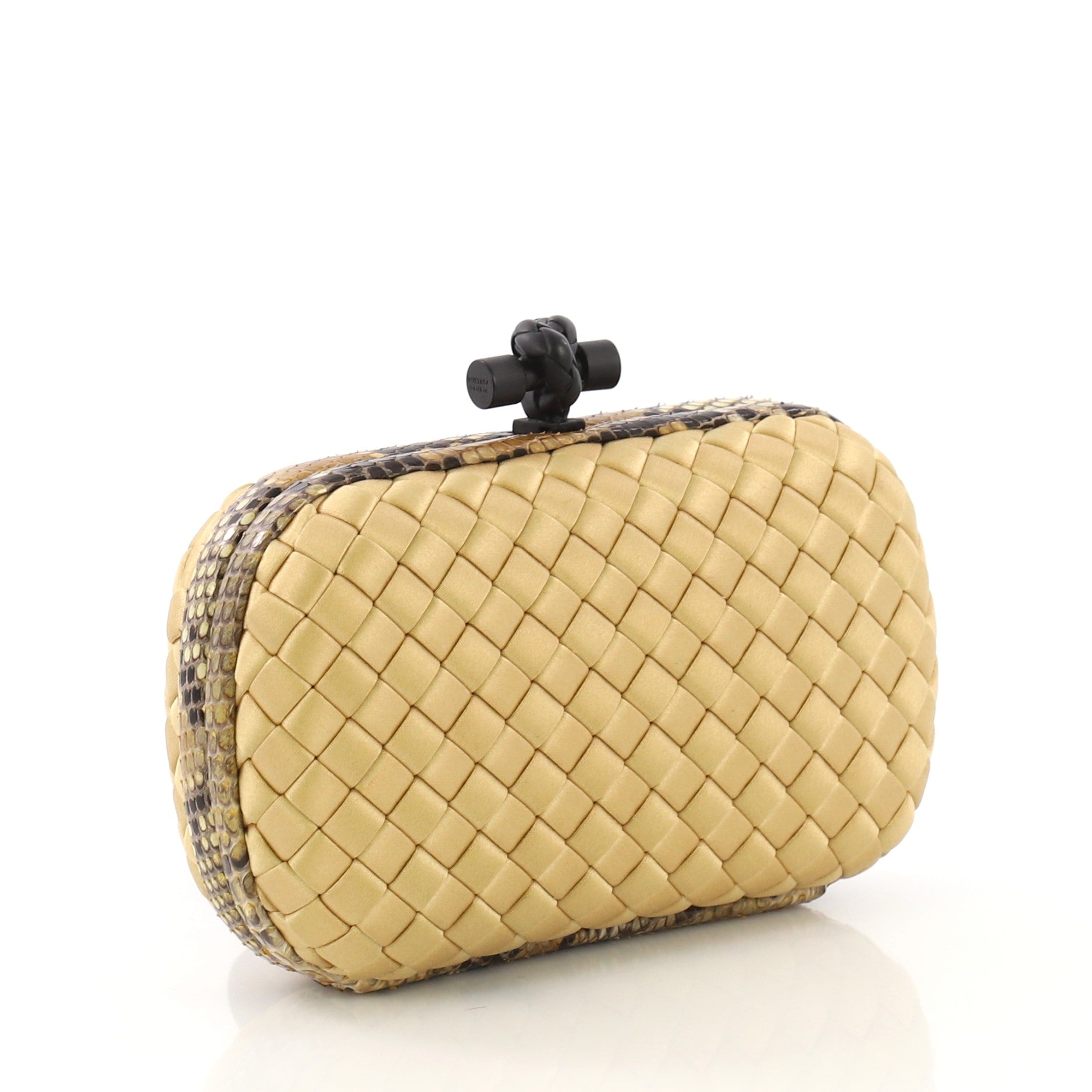 Box Knot Clutch Intrecciato Satin Small