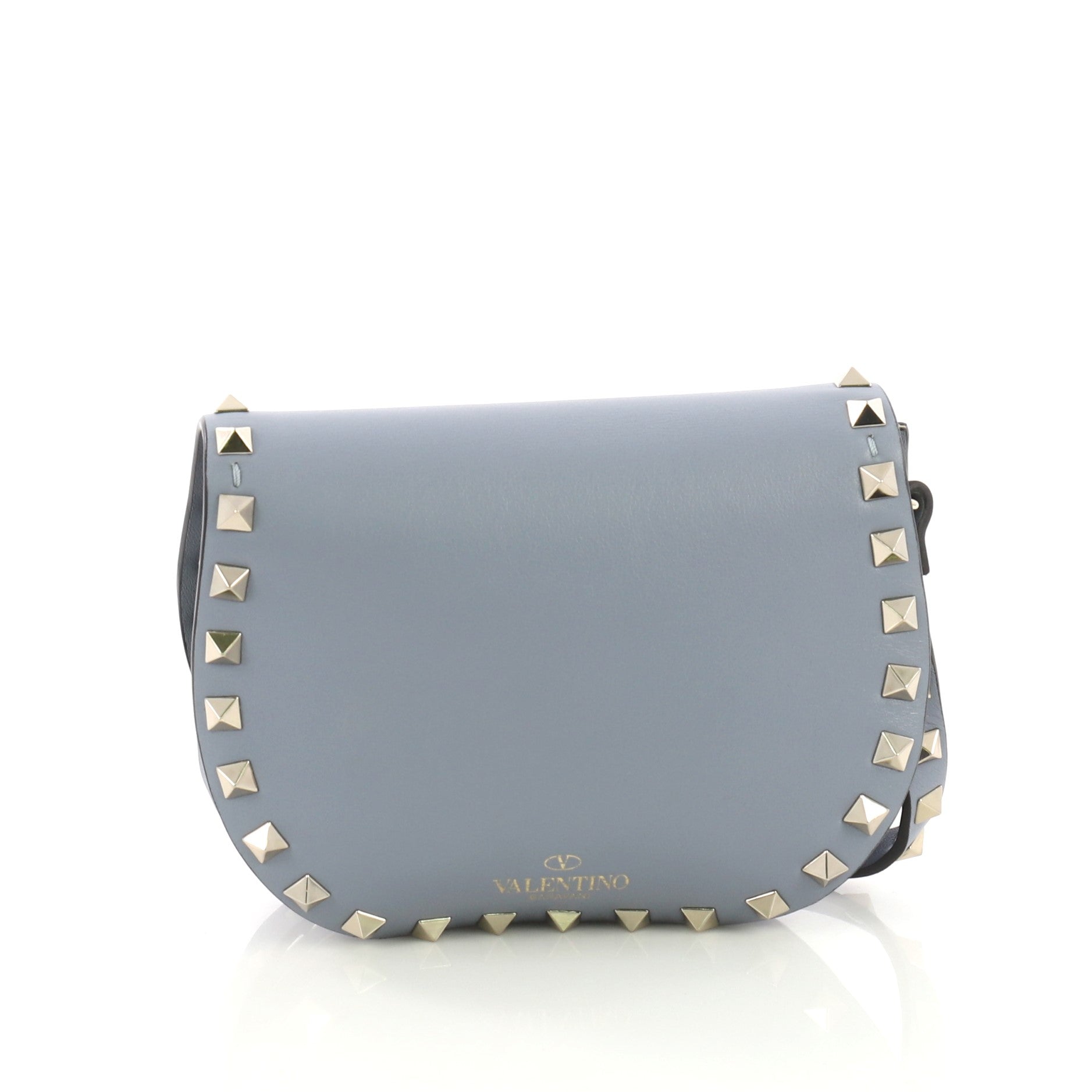 Rockstud Half Moon Crossbody Bag Leather Mini