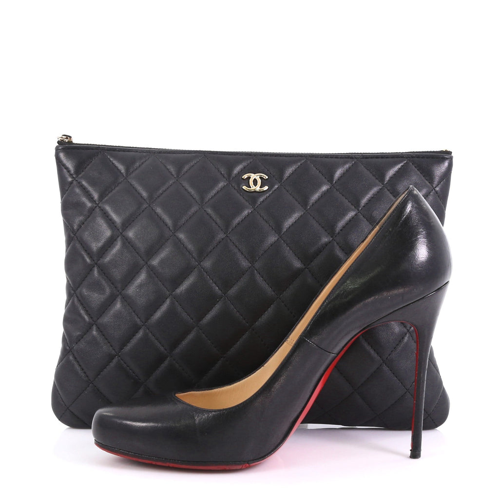 O Case Clutch Quilted Lambskin Medium
