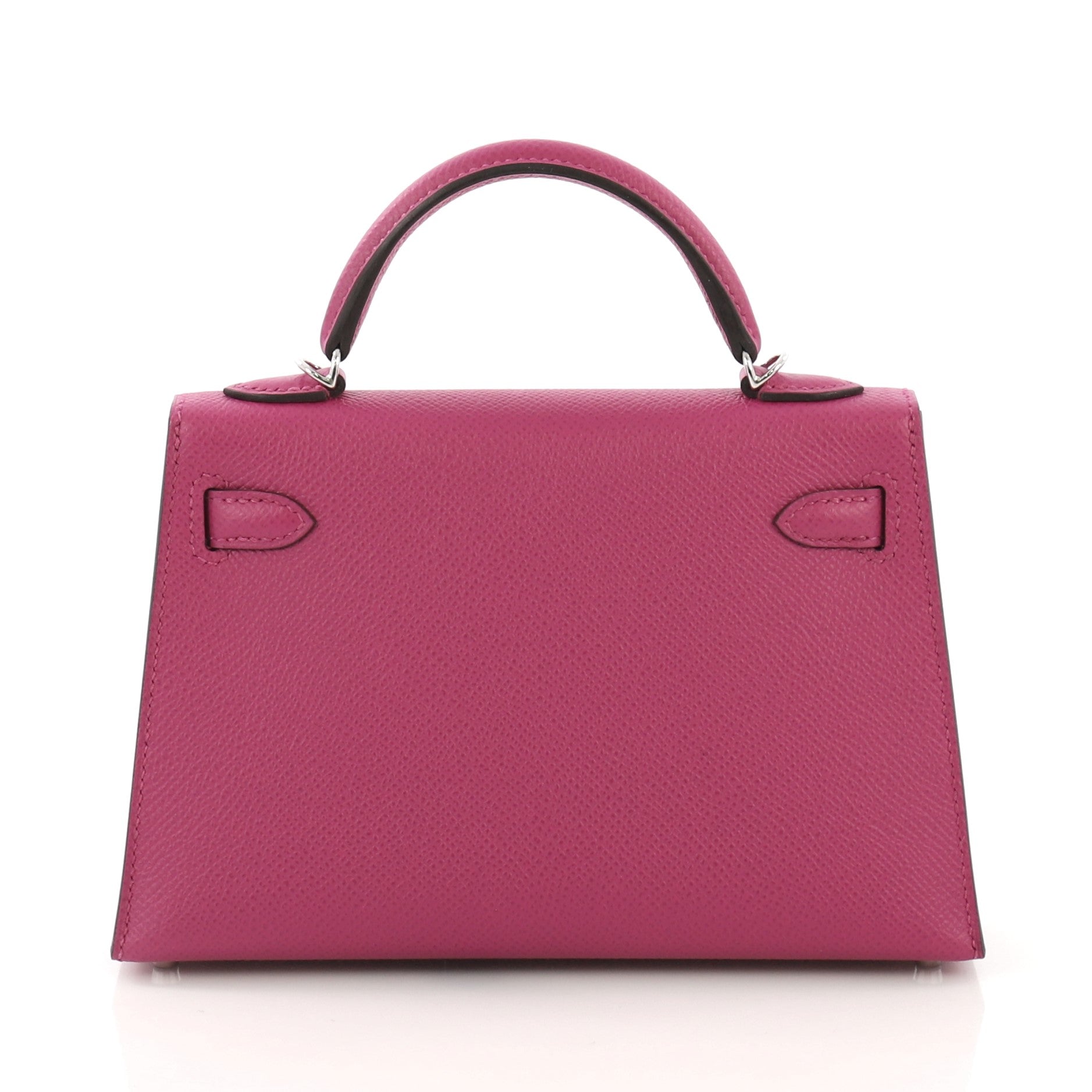Kelly Mini II Handbag Rose Pourpre Epsom with Palladium Hardware 20