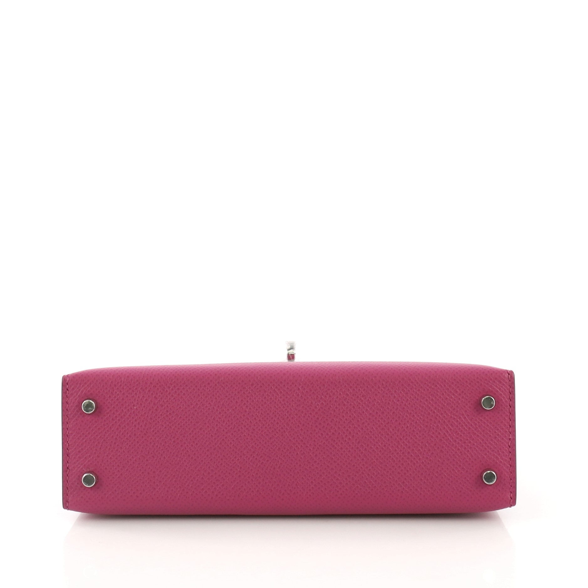 Kelly Mini II Handbag Rose Pourpre Epsom with Palladium Hardware 20
