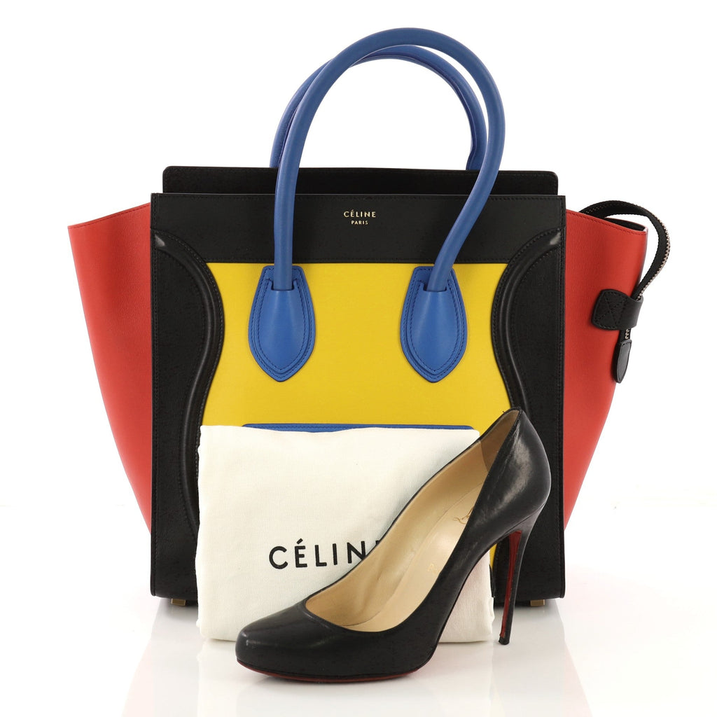 Multicolor Luggage Handbag Leather Mini