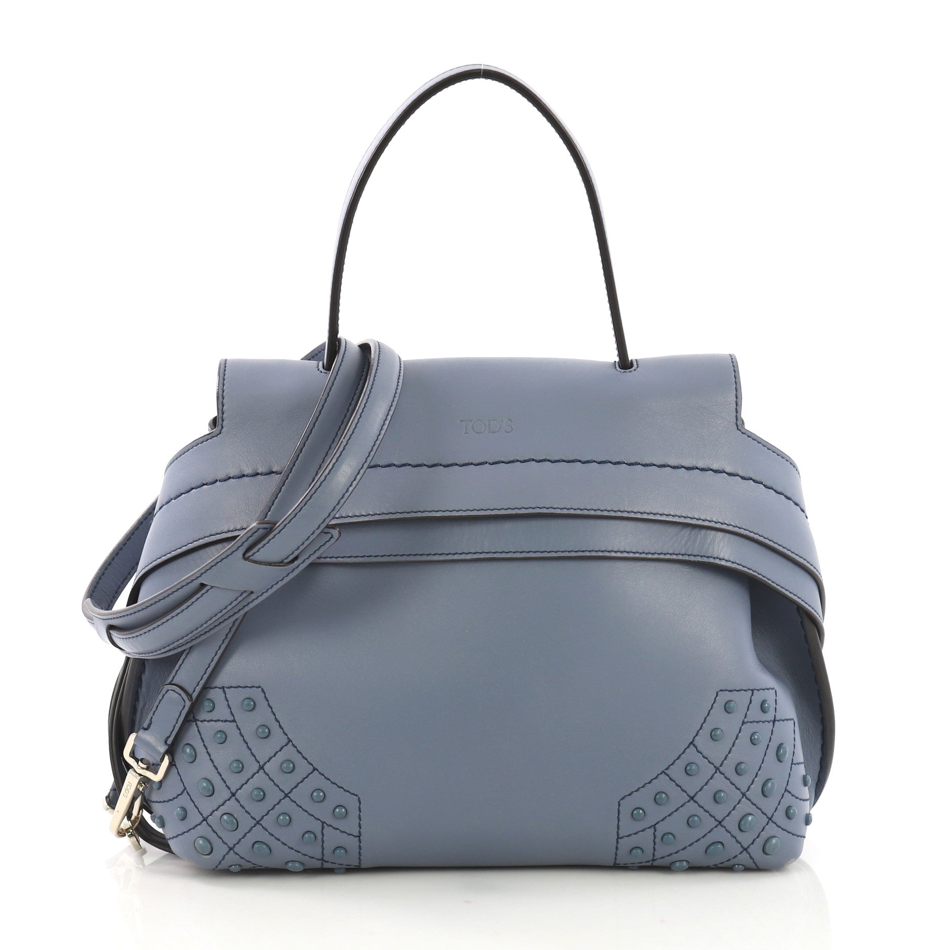 Studded Convertible Wave Bag Leather Mini