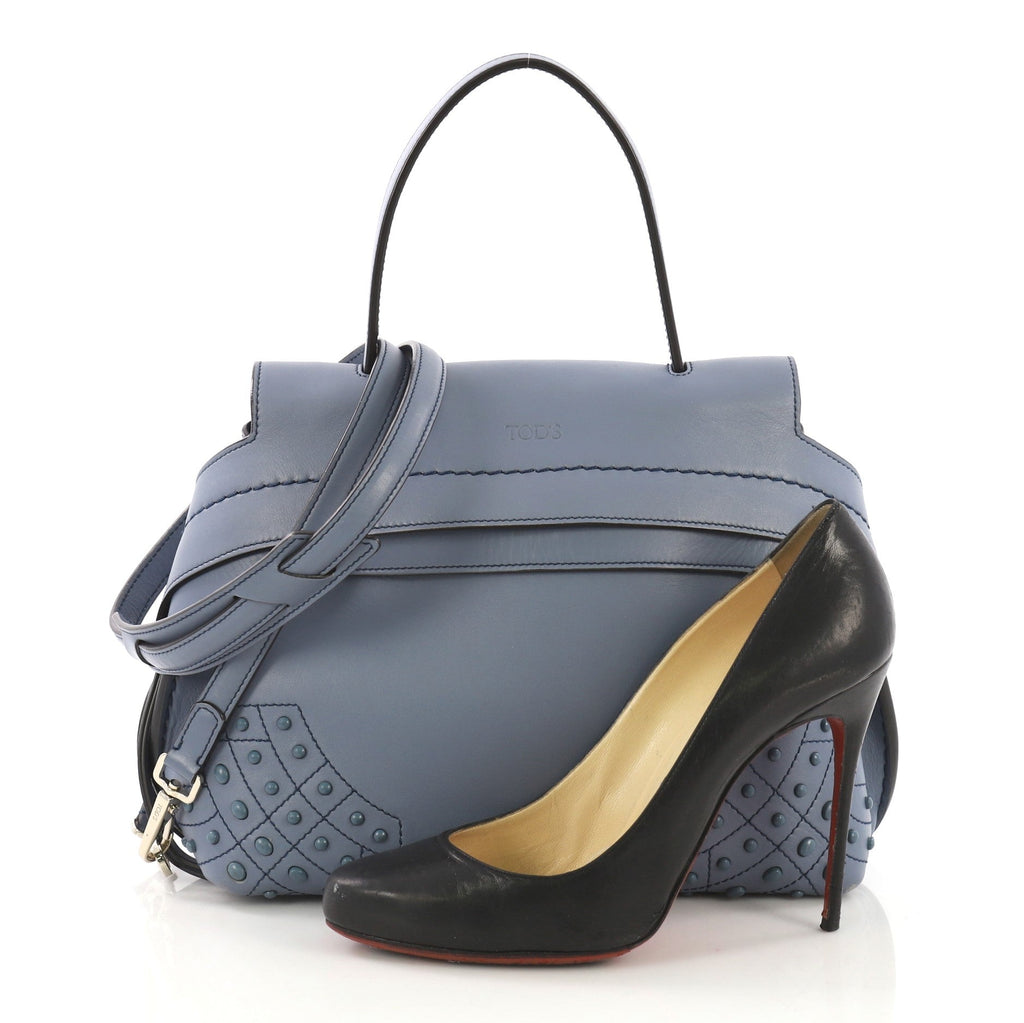 Studded Convertible Wave Bag Leather Mini