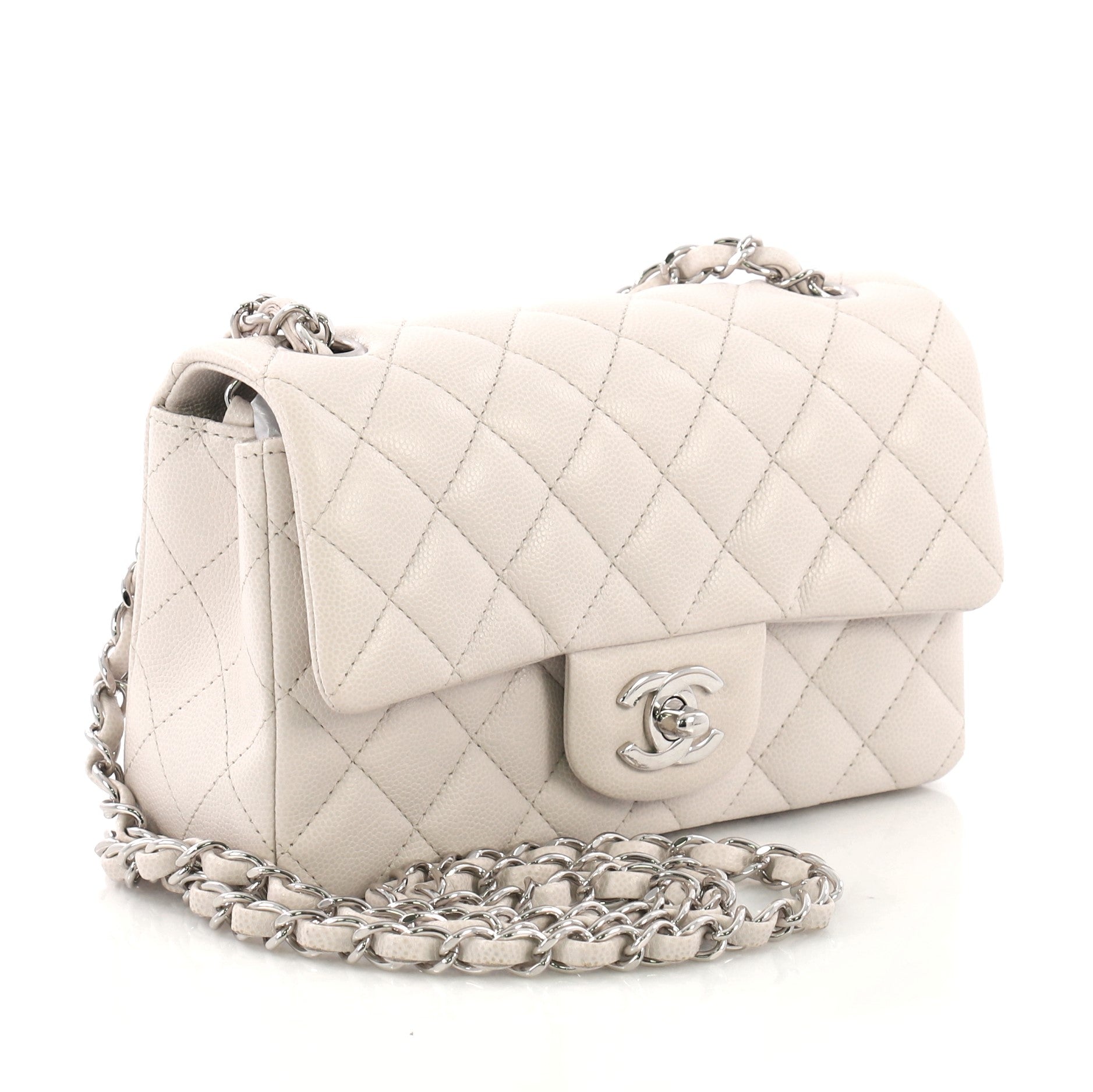 Classic Single Flap Bag Quilted Caviar Mini