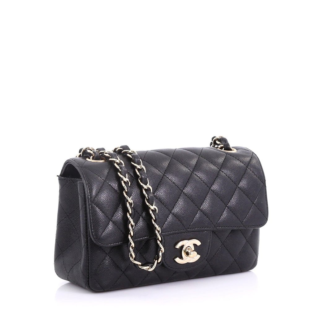 Classic Single Flap Bag Quilted Caviar Mini