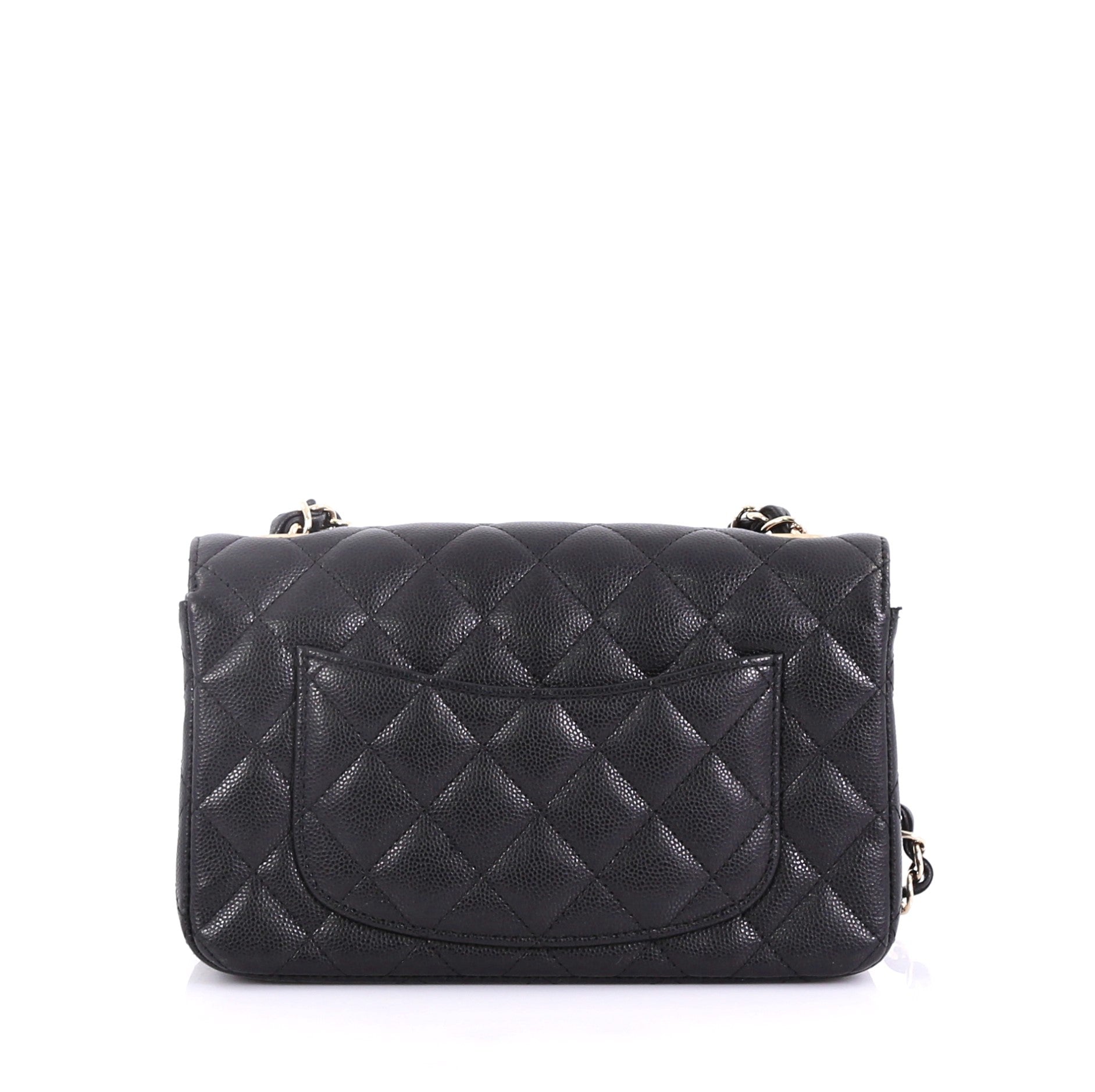 Classic Single Flap Bag Quilted Caviar Mini