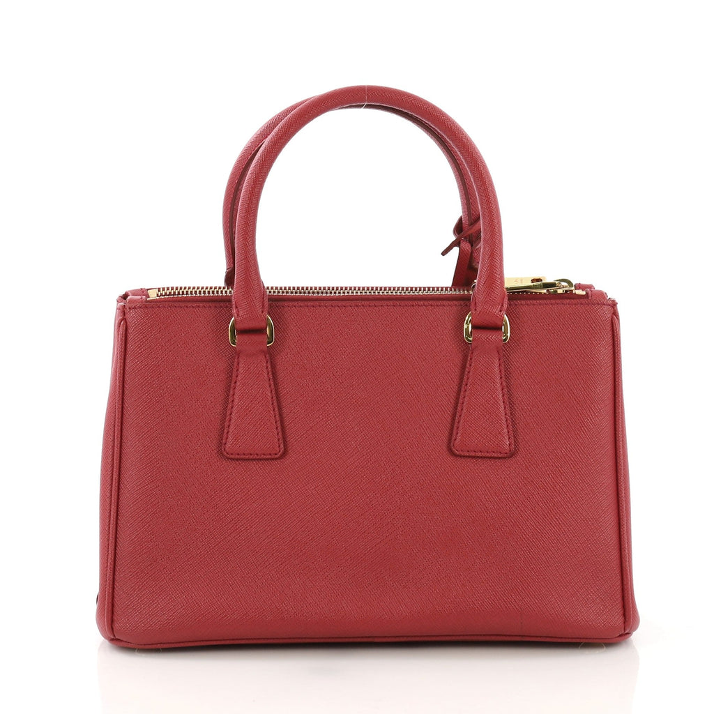 Double Zip Lux Tote Saffiano Leather Mini