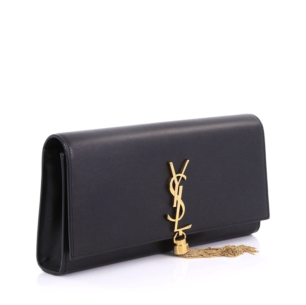 Classic Monogram Tassel Clutch Leather Long