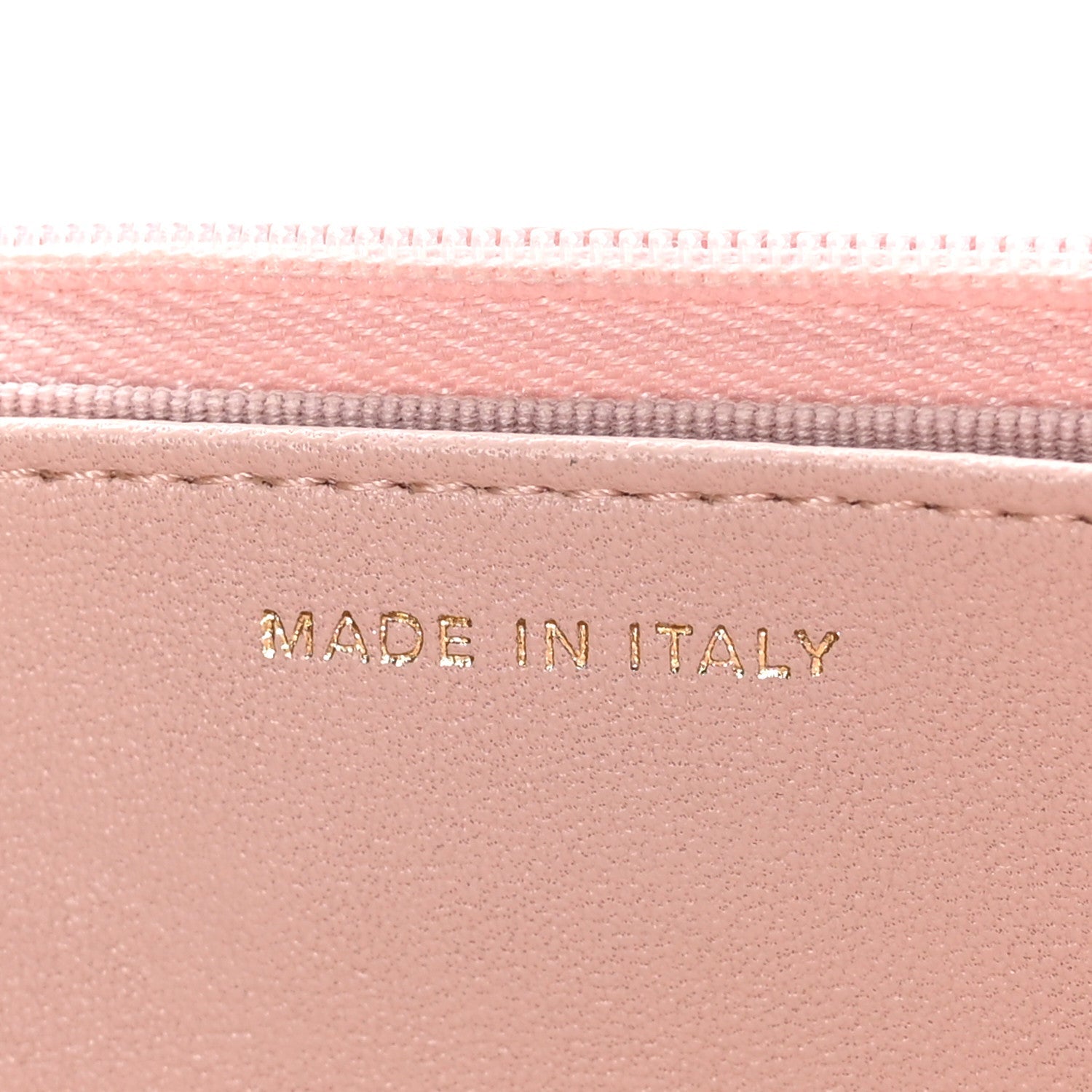 Shiny Lambskin Quilted Golden Links Wallet On Chain WOC Light Pink