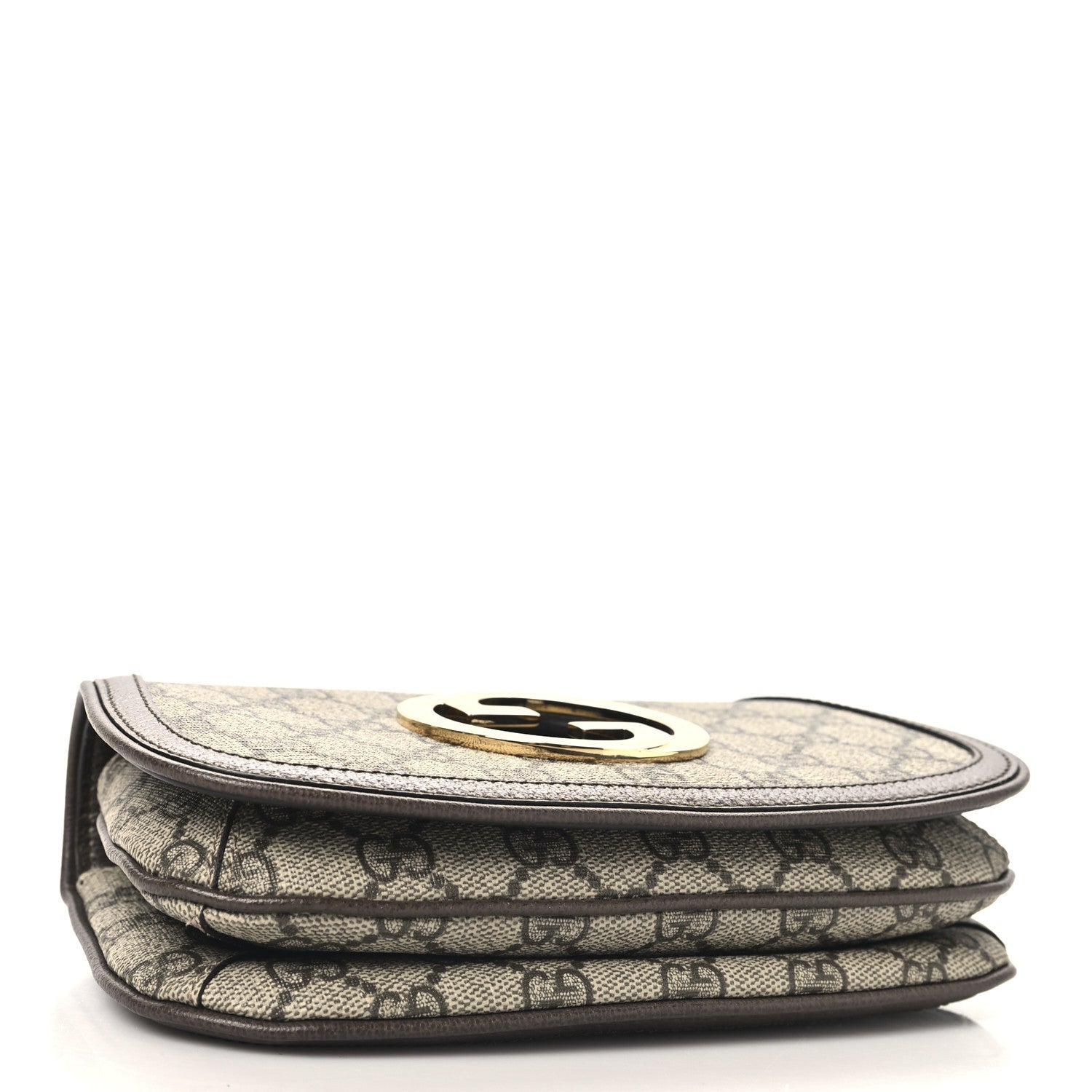 GG Supreme Monogram Textured Dollar Calfskin Blondie Belt Bag 95 38  Beige Ebony New Acero