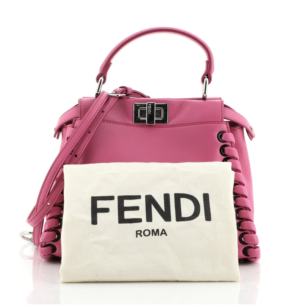 Peekaboo Bag Whipstitch Leather Mini