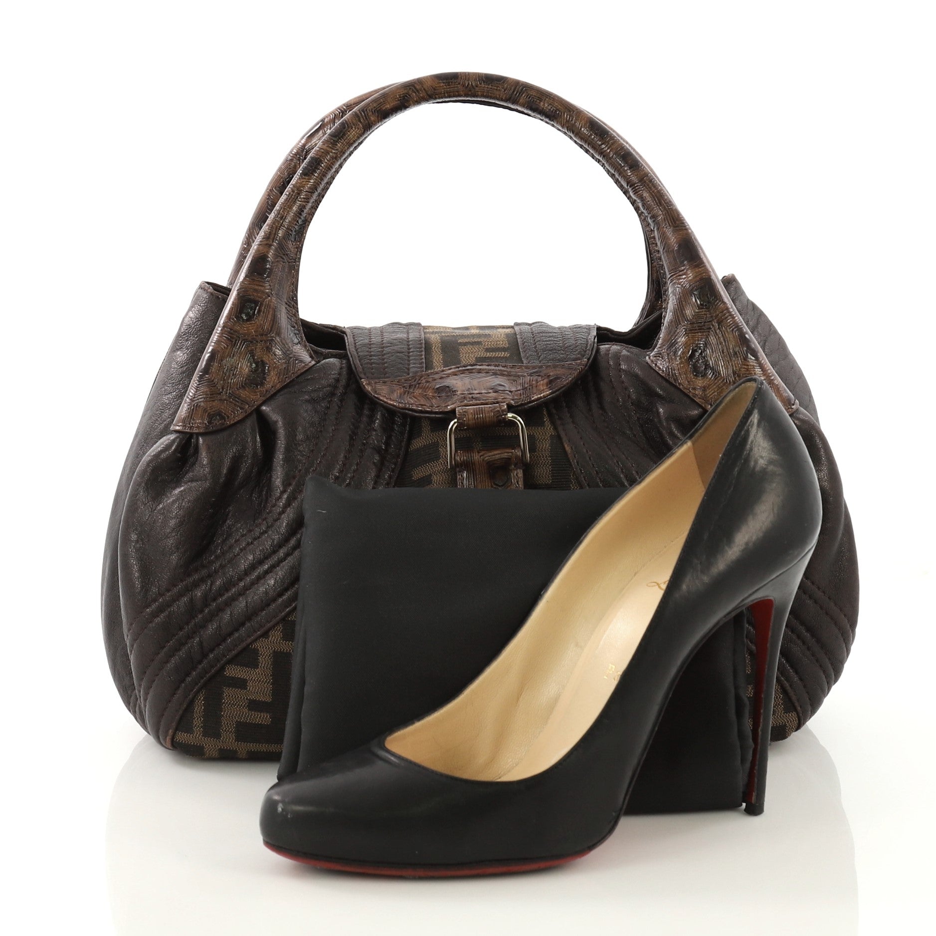 Tortoise Spy Bag Zucca Canvas and Leather Mini