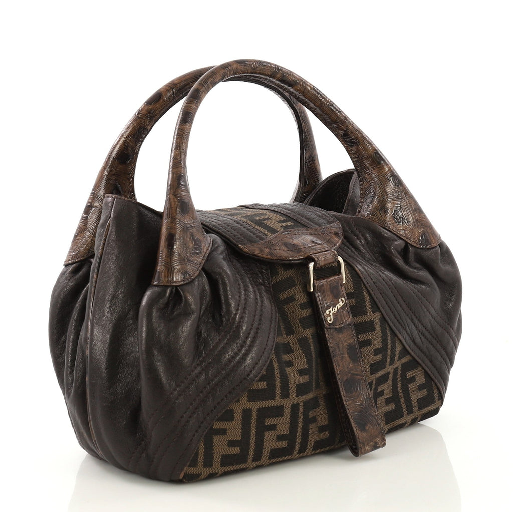 Tortoise Spy Bag Zucca Canvas and Leather Mini