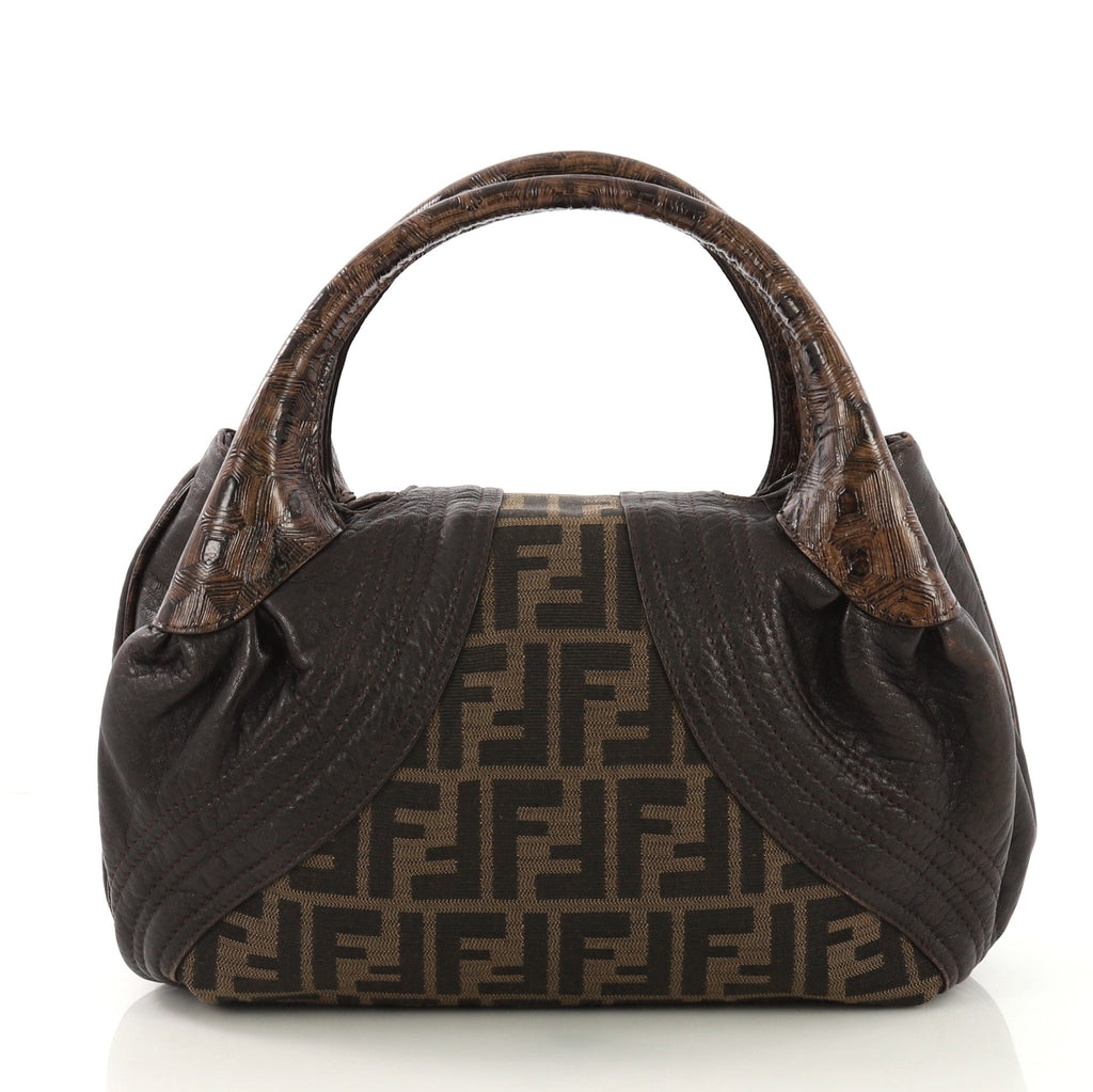 Tortoise Spy Bag Zucca Canvas and Leather Mini