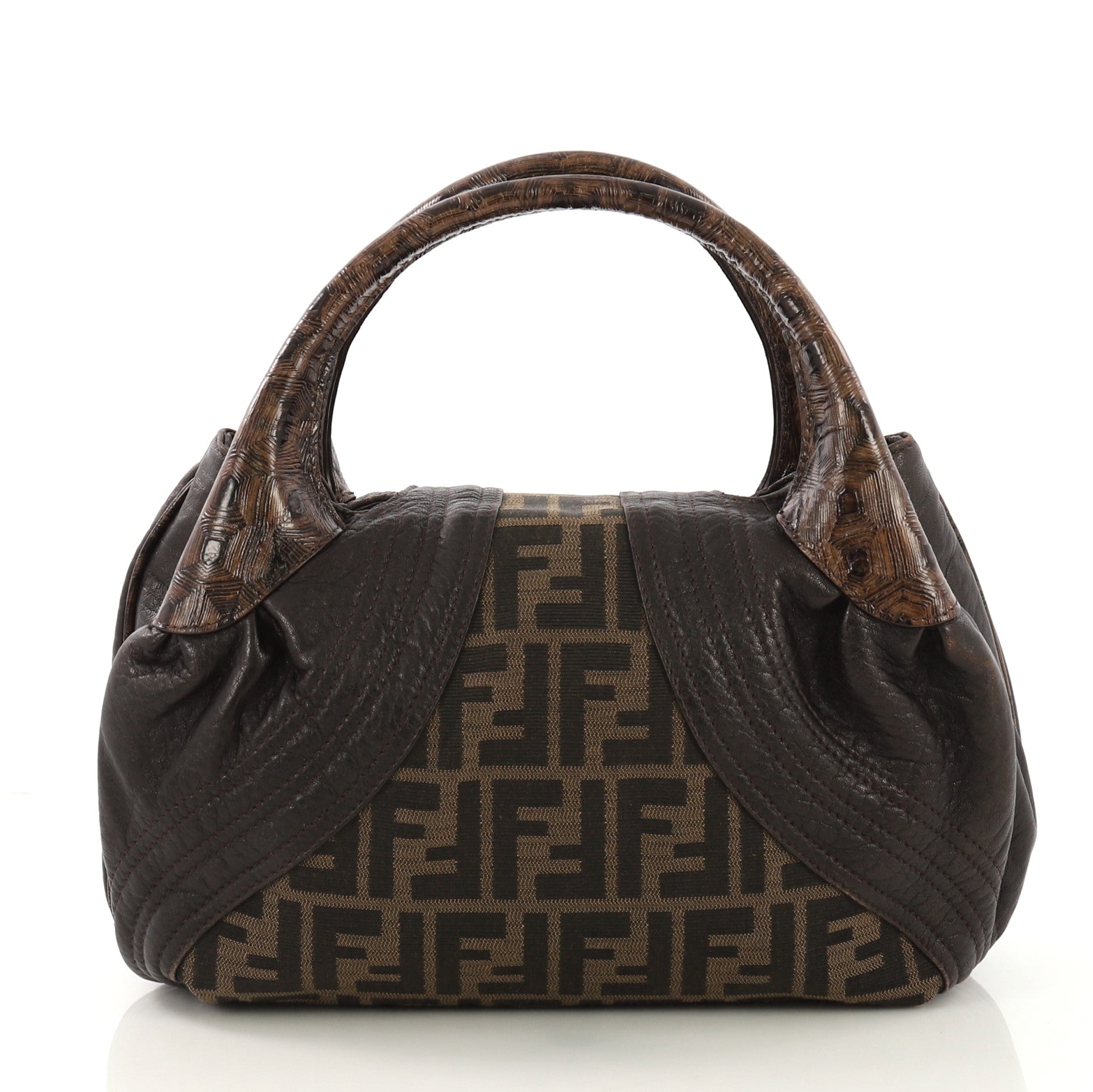 Tortoise Spy Bag Zucca Canvas and Leather Mini