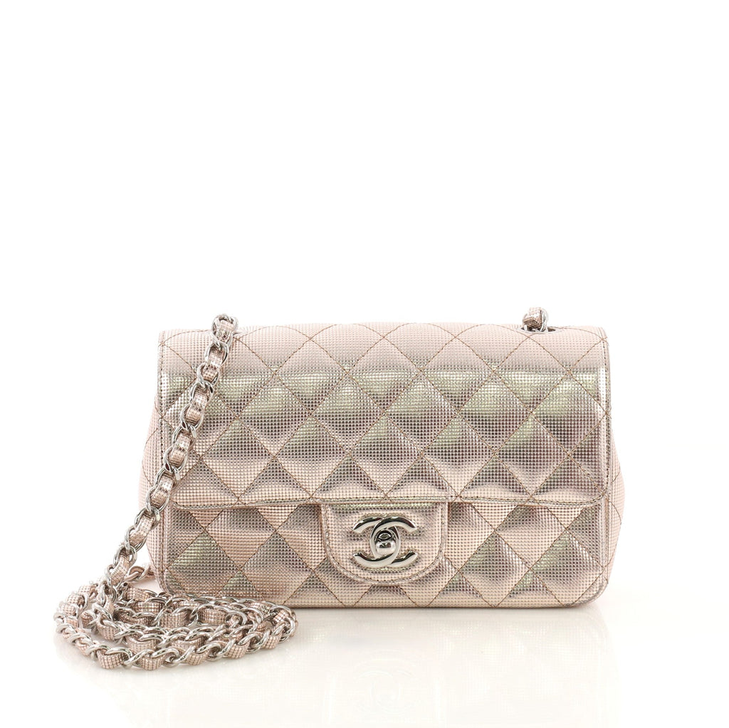 Classic Single Flap Bag Pixel Effect Quilted Calfskin Mini