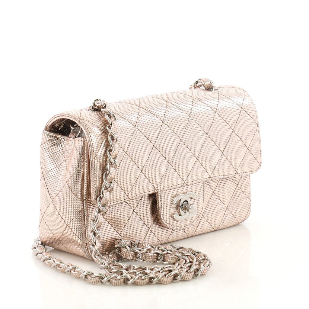 Classic Single Flap Bag Pixel Effect Quilted Calfskin Mini