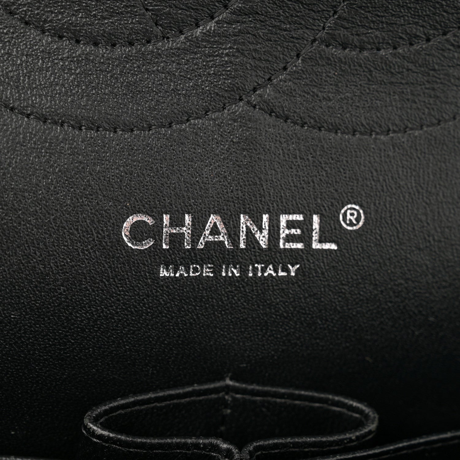 Patent Quilted Jumbo Double Flap Black