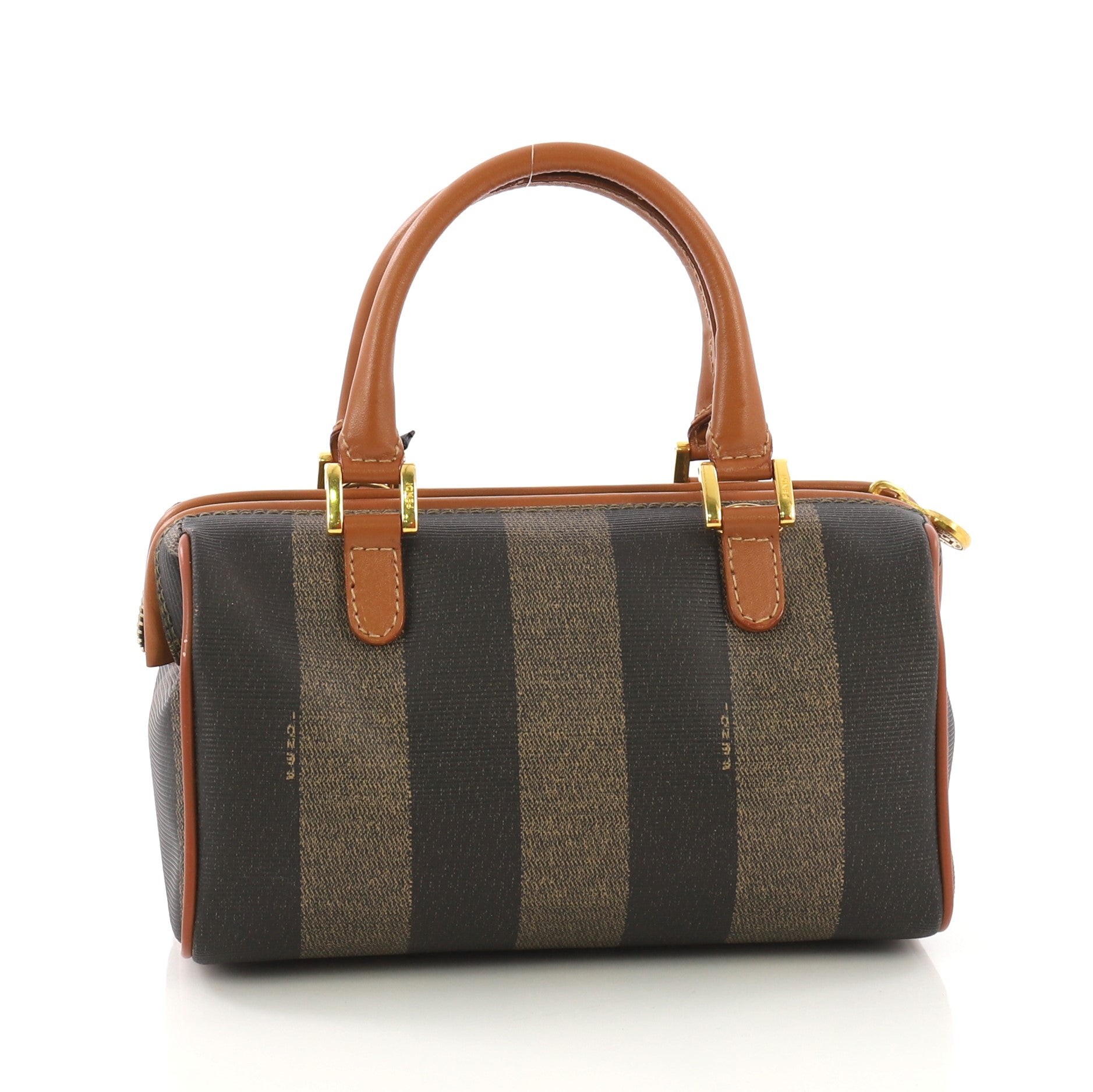 Vintage Pequin Convertible Boston Bag Coated Canvas Mini