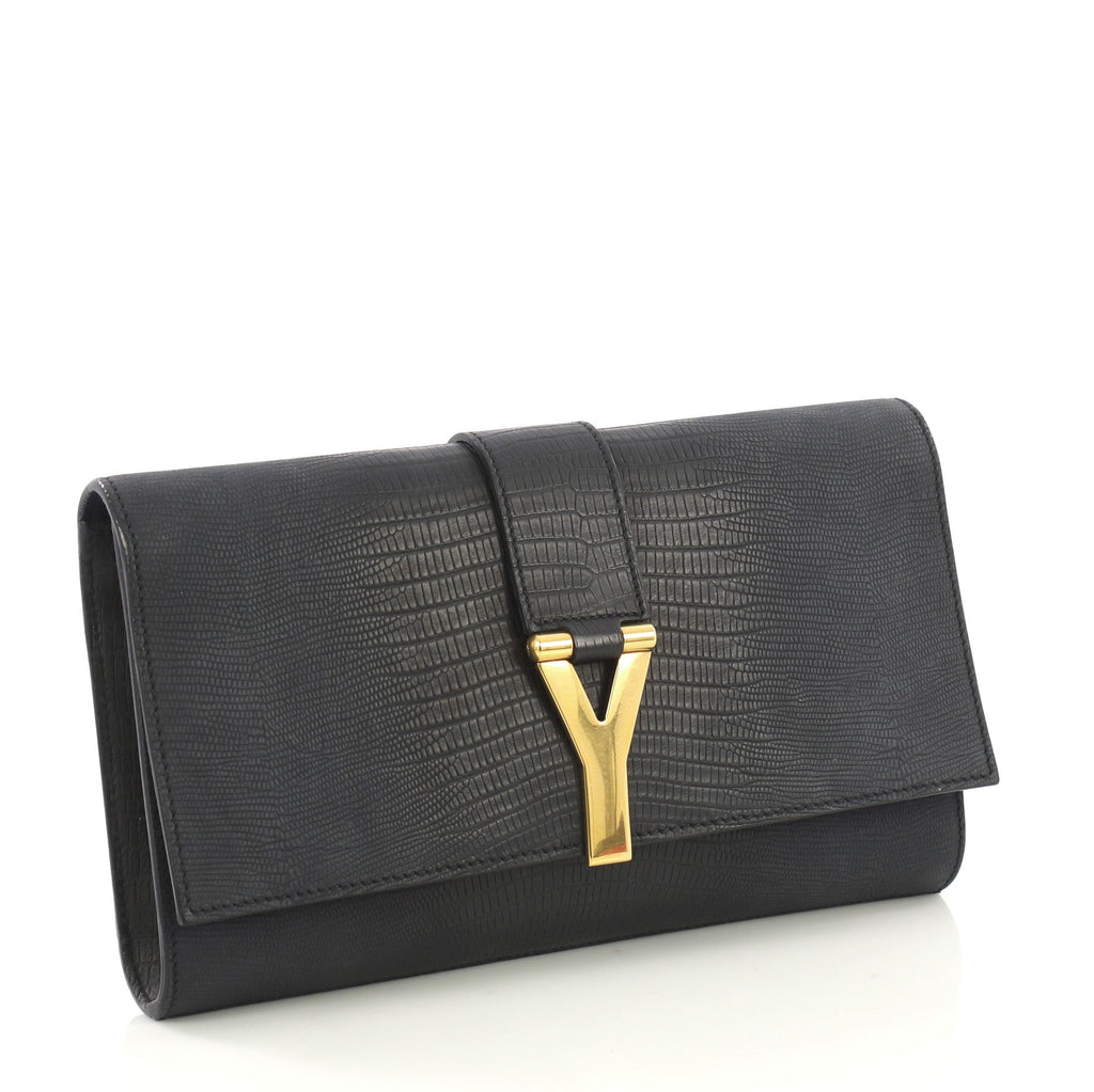 Chyc Clutch Lizard Embossed Leather