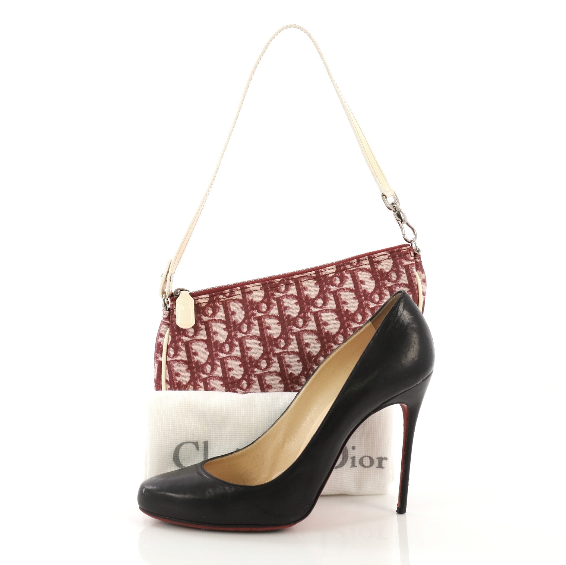 Vintage Saddle Bag Diorissimo Canvas Mini