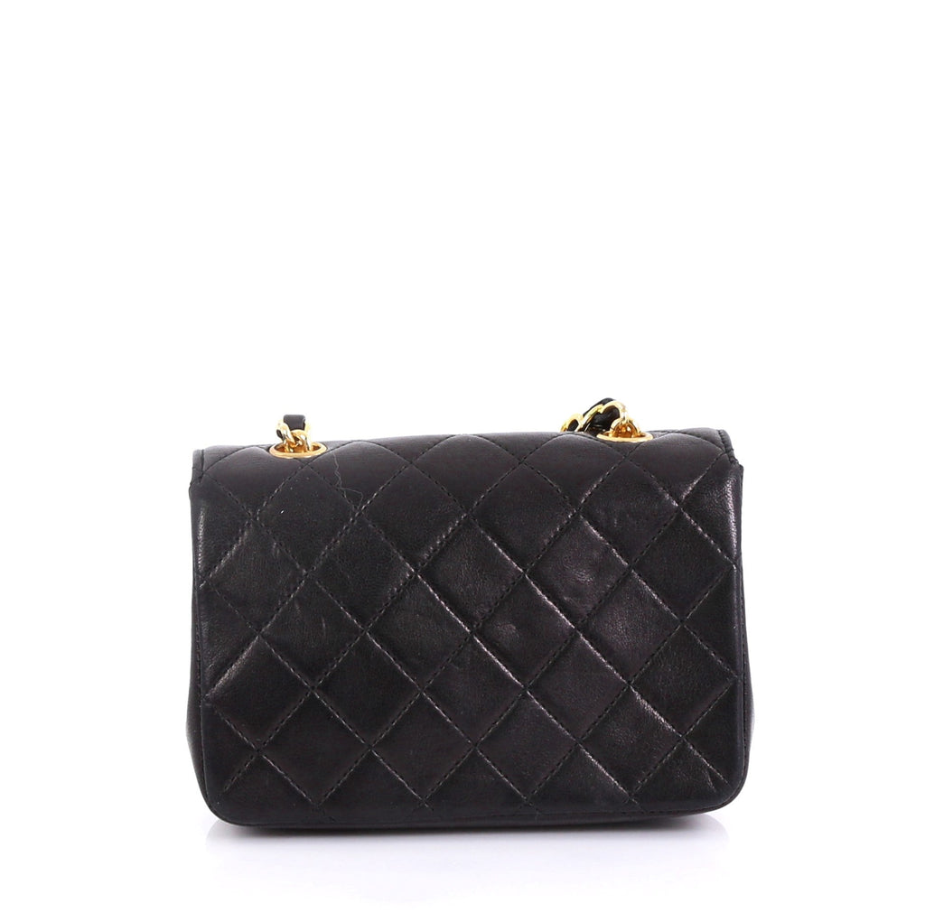 Vintage CC Chain Flap Bag Quilted Leather Extra Mini