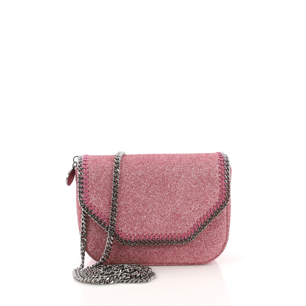 Falabella Box Shoulder Bag Glitter Faux Leather Mini