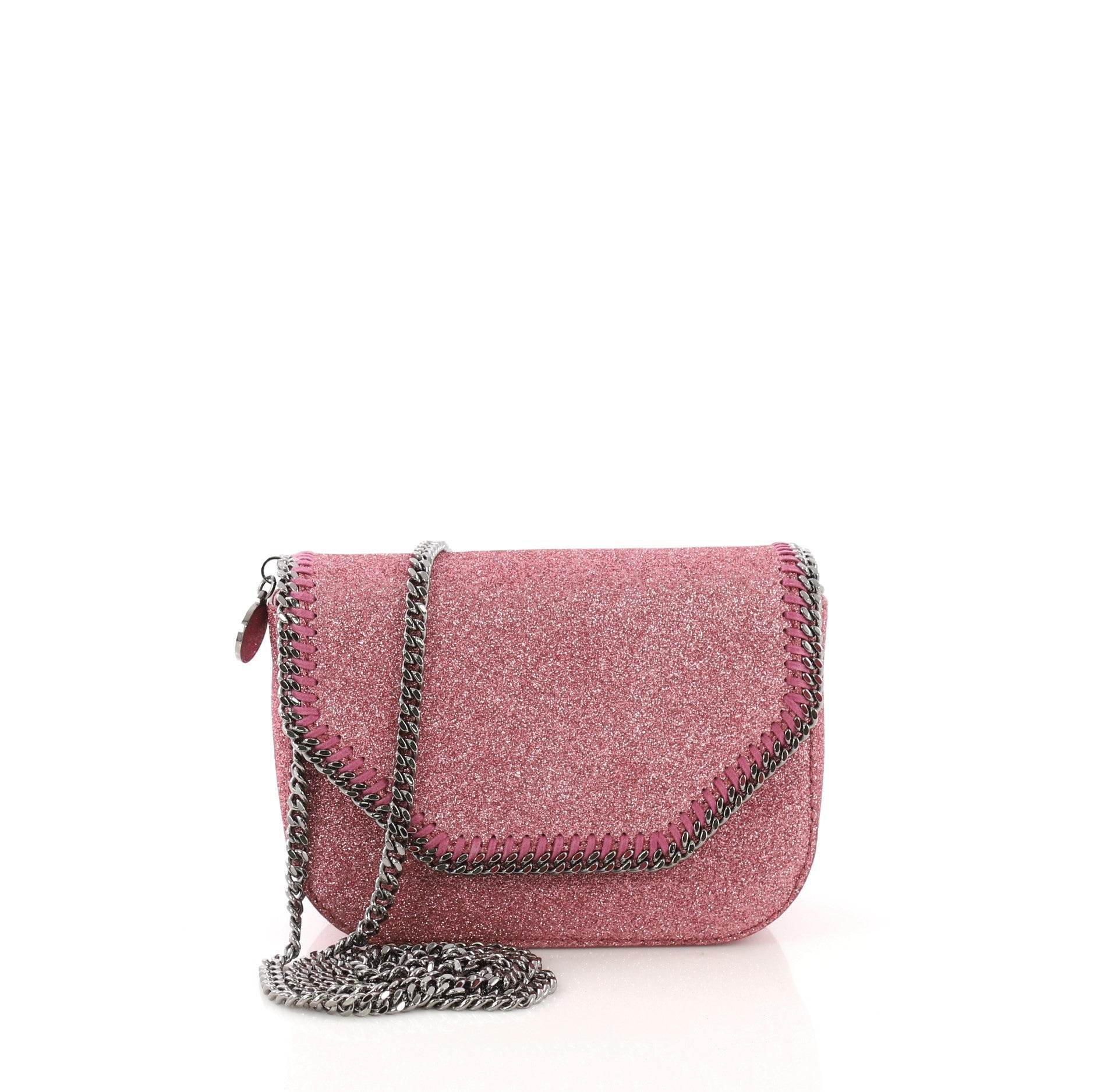Falabella Box Shoulder Bag Glitter Faux Leather Mini