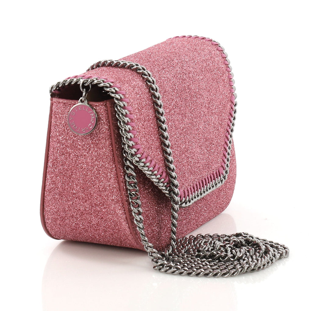 Falabella Box Shoulder Bag Glitter Faux Leather Mini