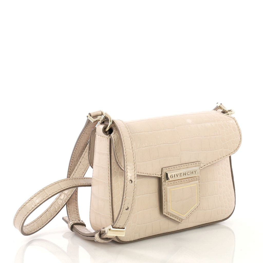 Nobile Crossbody Bag Crocodile Embossed Leather Mini