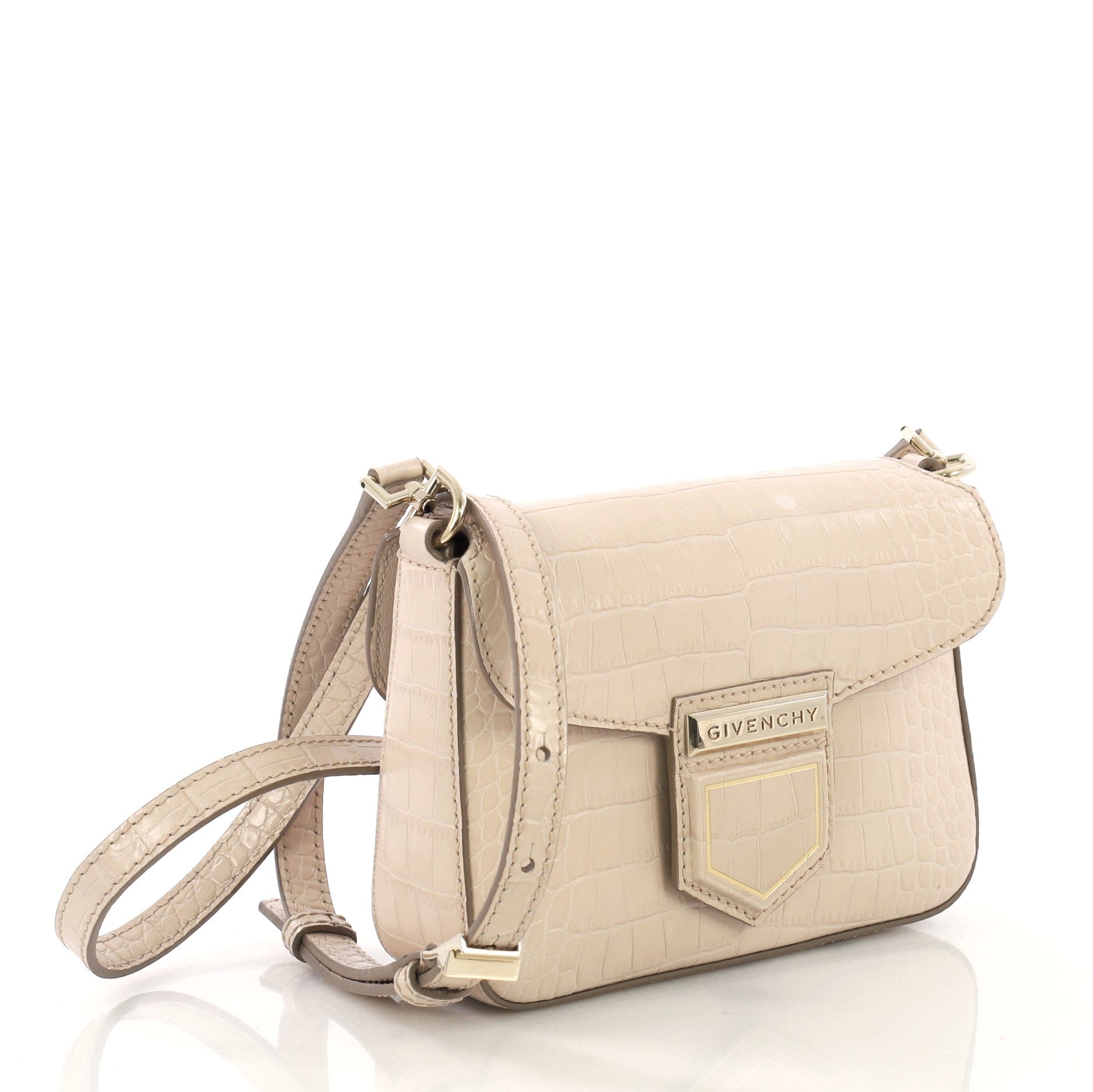 Nobile Crossbody Bag Crocodile Embossed Leather Mini