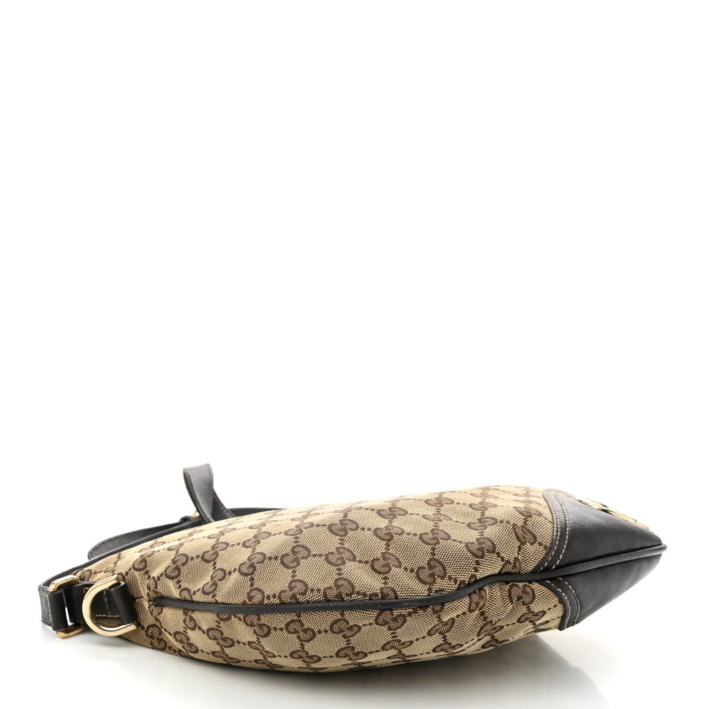Monogram Medium New Britt Half Moon Hobo Dark Brown