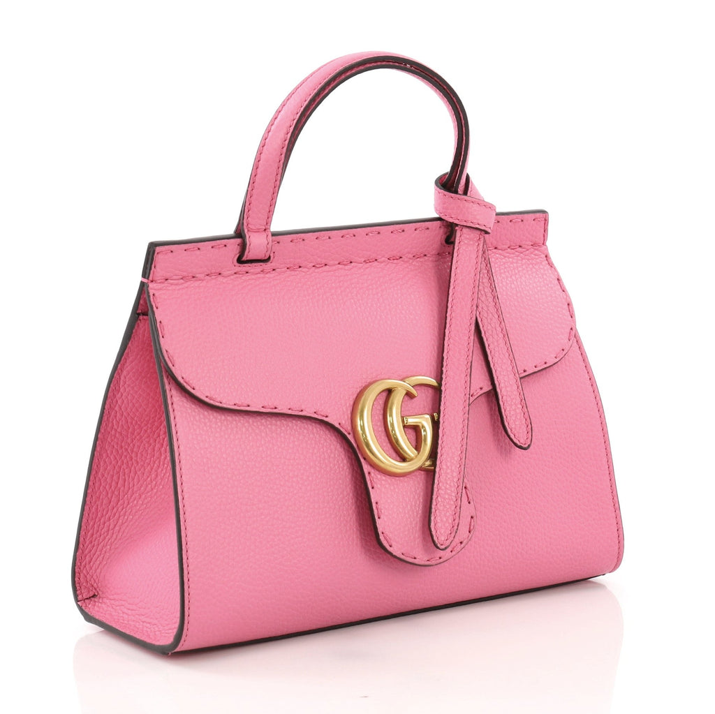GG Marmont Top Handle Bag Leather Mini